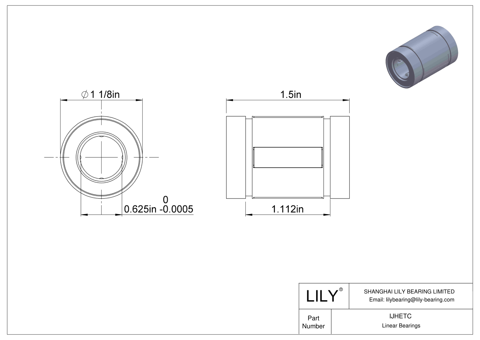 IJHETC Rodamientos lineales a bolas comunes cad drawing