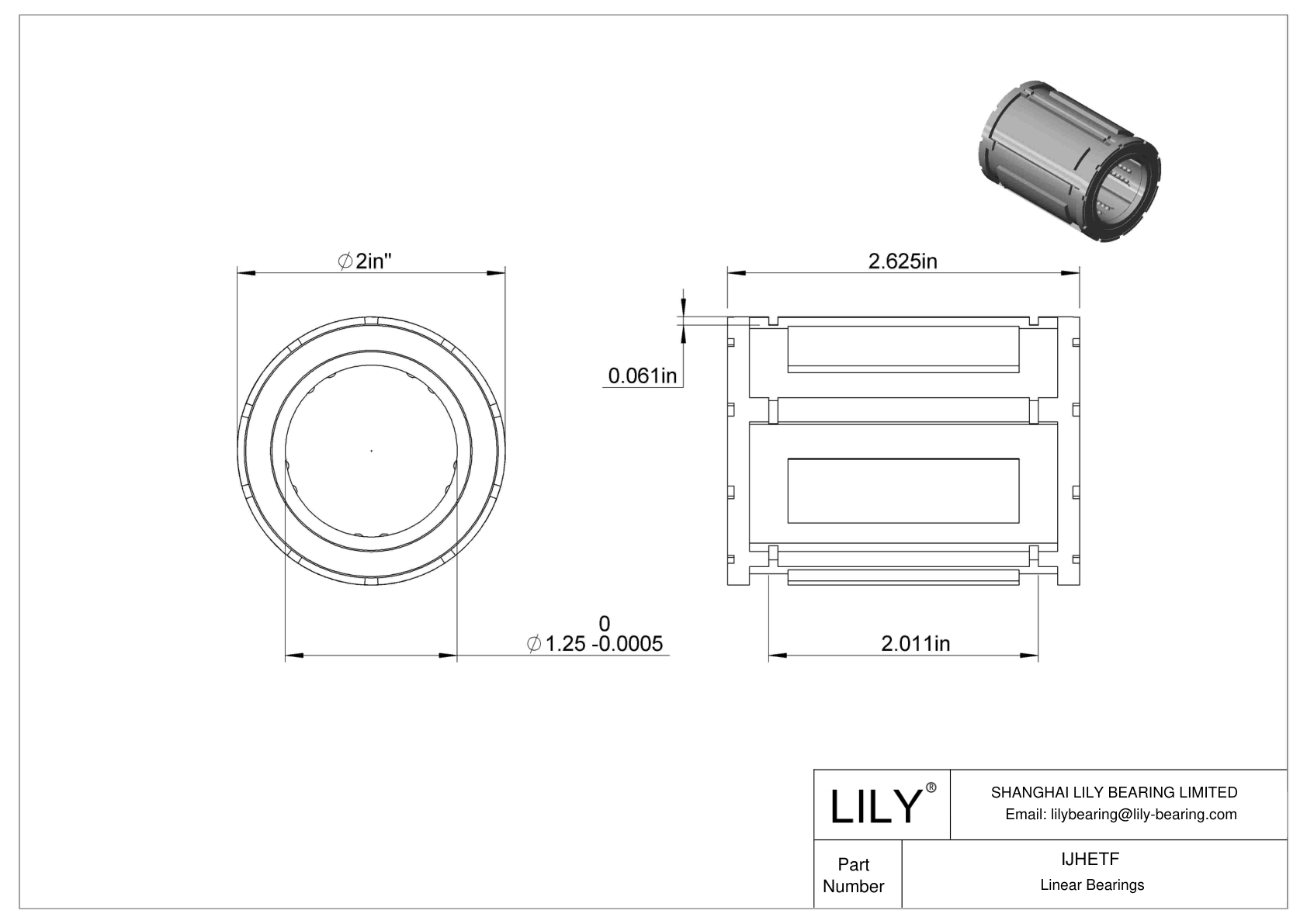 IJHETF Rodamientos lineales a bolas comunes cad drawing