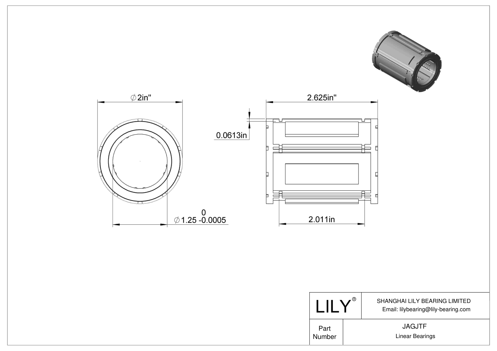 JAGJTF 普通直线球轴承 cad drawing