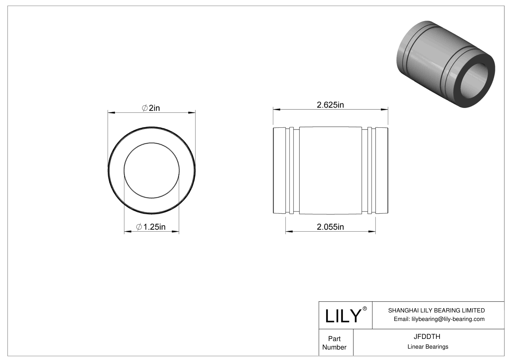 JFDDTH 普通直线轴承 cad drawing