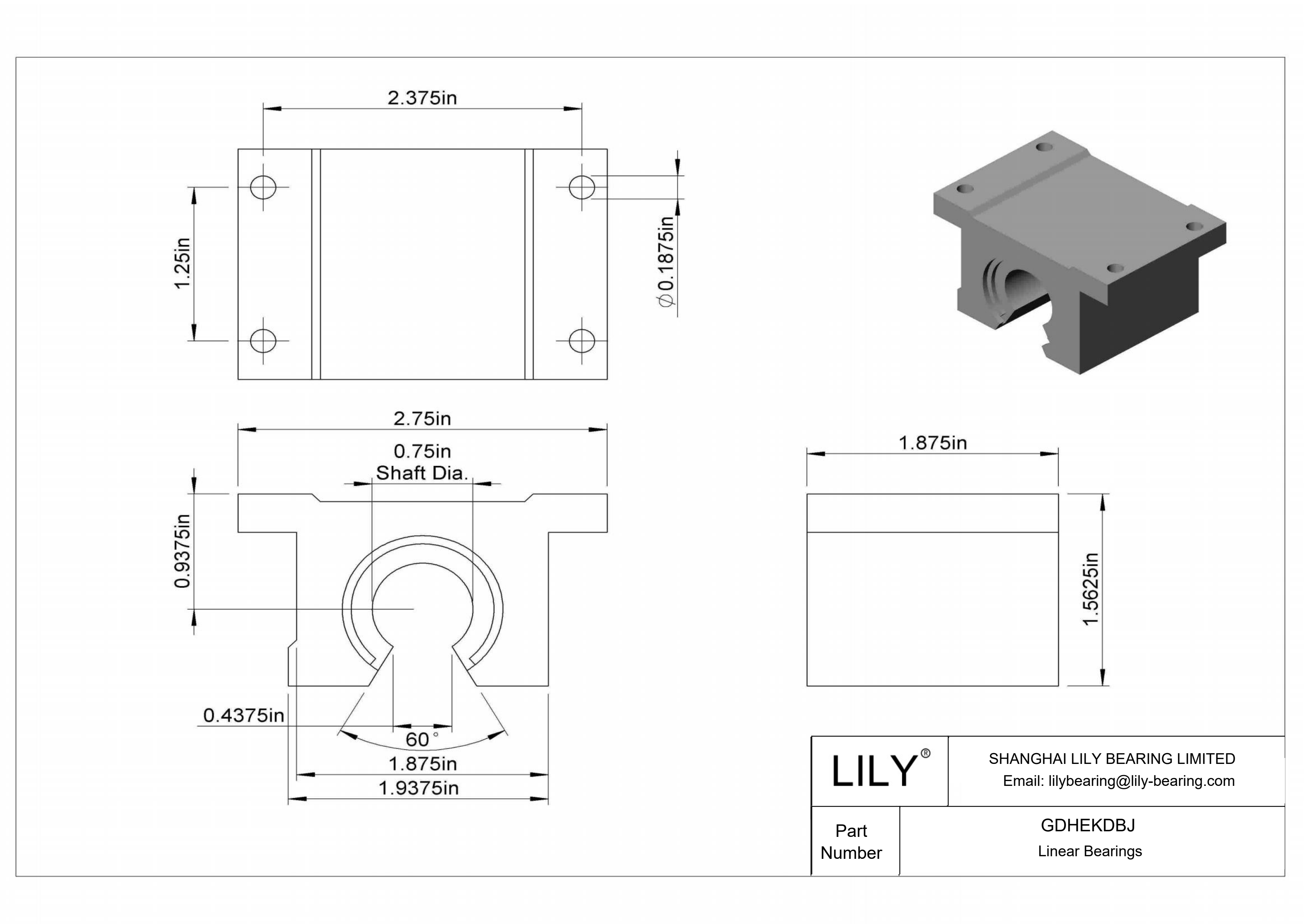 GDHEKDBJ 用于支撑轨道轴的普通带座直线滑动轴承 cad drawing