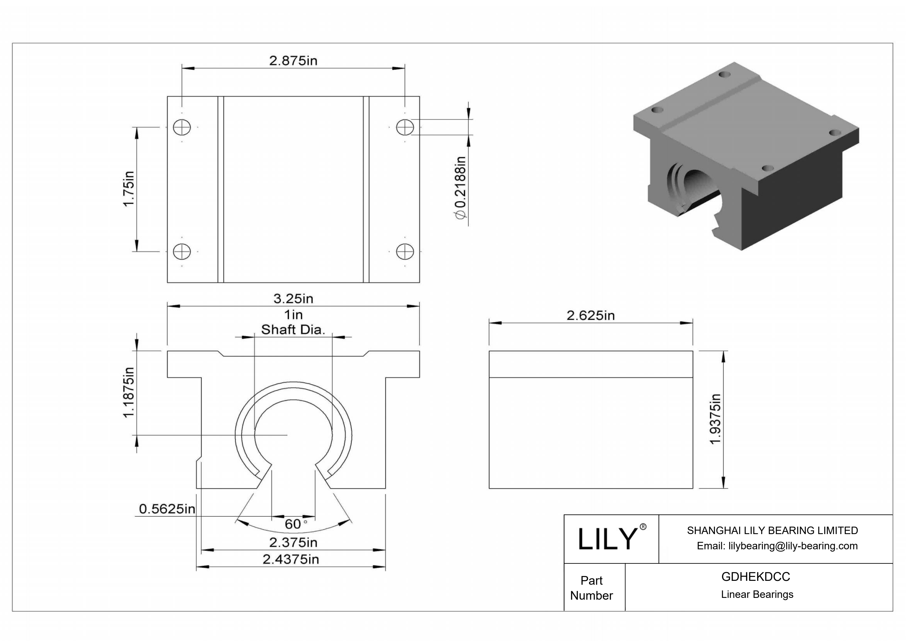 GDHEKDCC 用于支撑轨道轴的普通带座直线滑动轴承 cad drawing