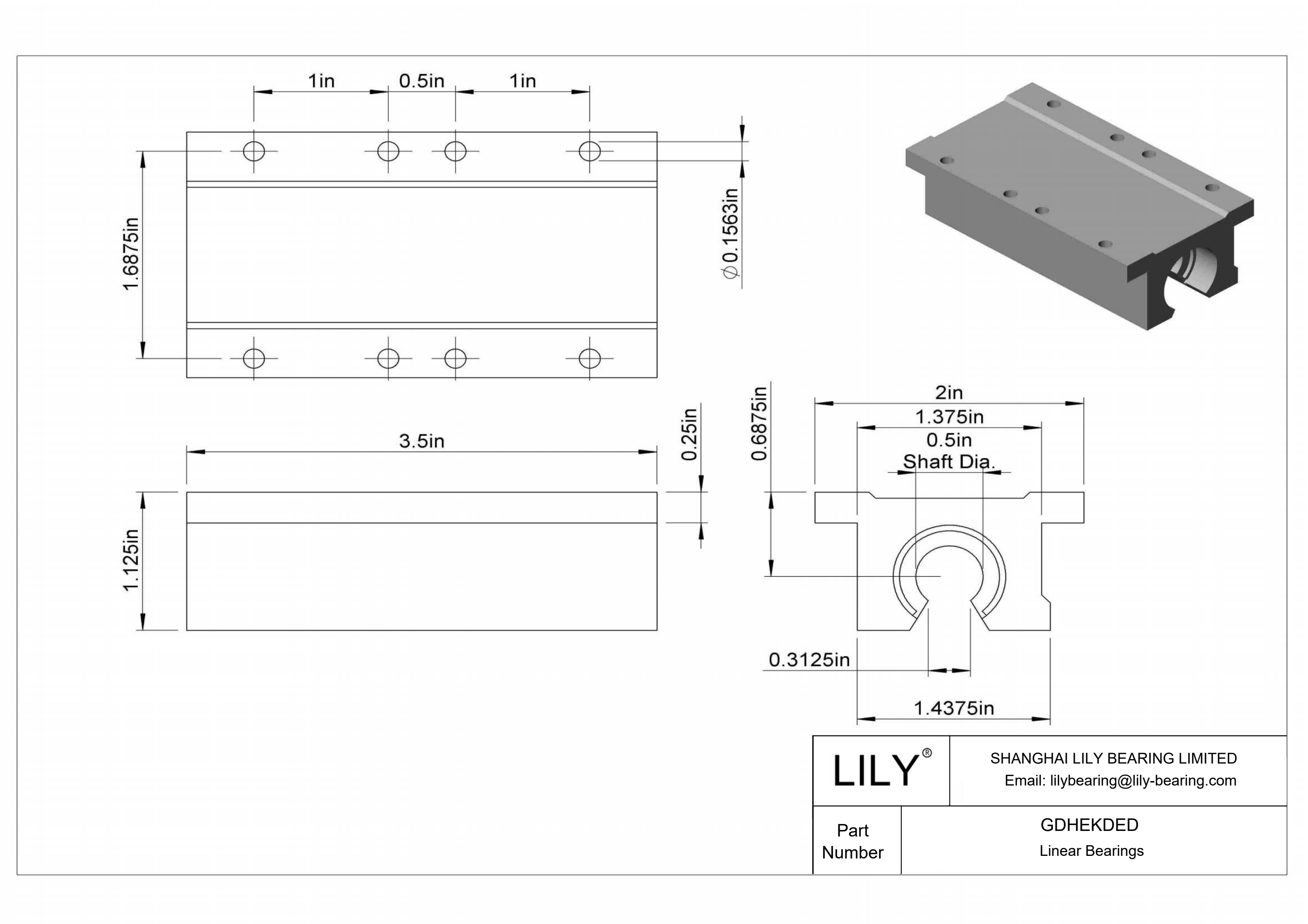 GDHEKDED 用于支撑轨道轴的普通带座直线滑动轴承 cad drawing