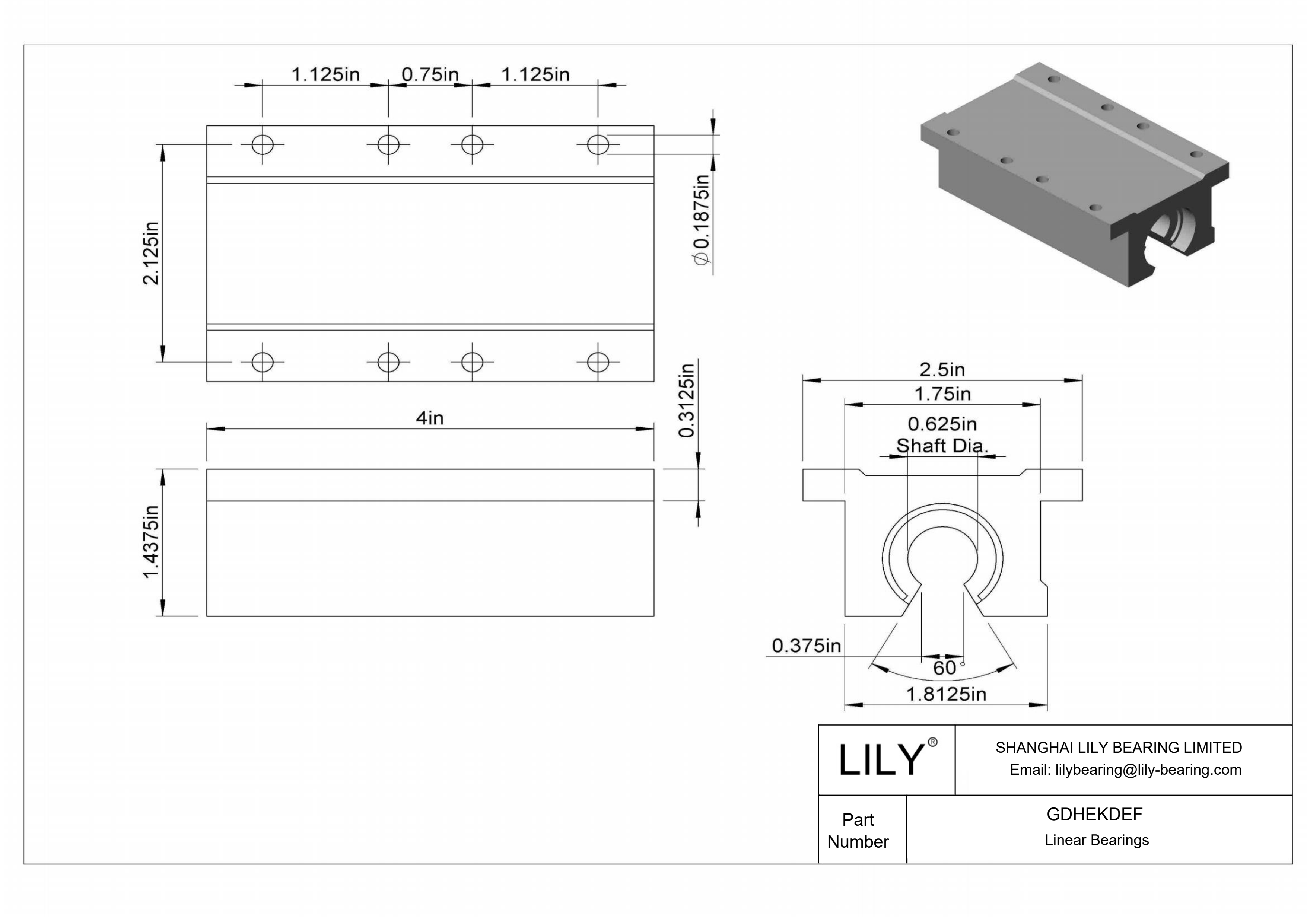 GDHEKDEF Rodamientos lineales de manguito de montaje común para ejes de raíles de soporte cad drawing