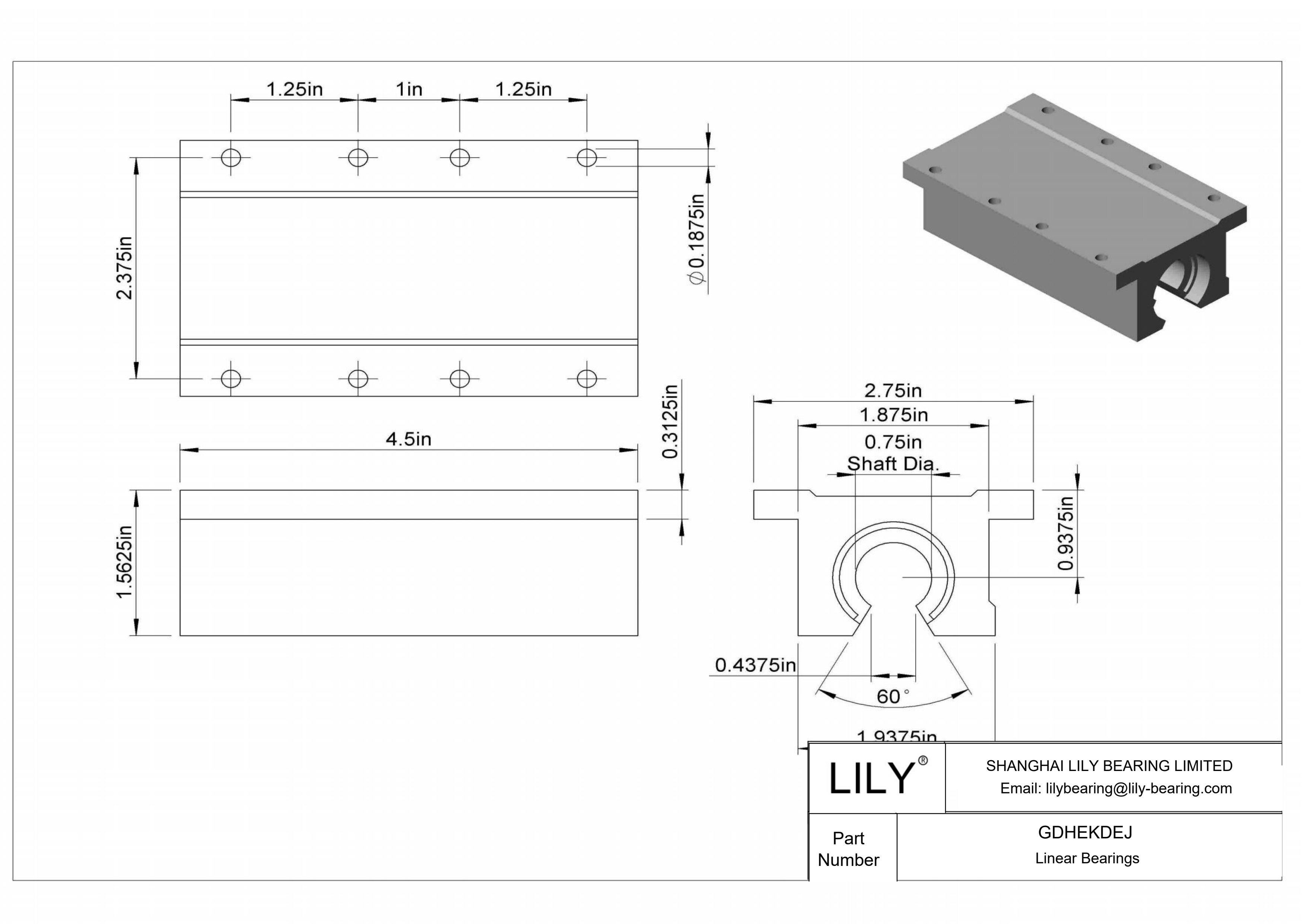 GDHEKDEJ Rodamientos lineales de manguito de montaje común para ejes de raíles de soporte cad drawing