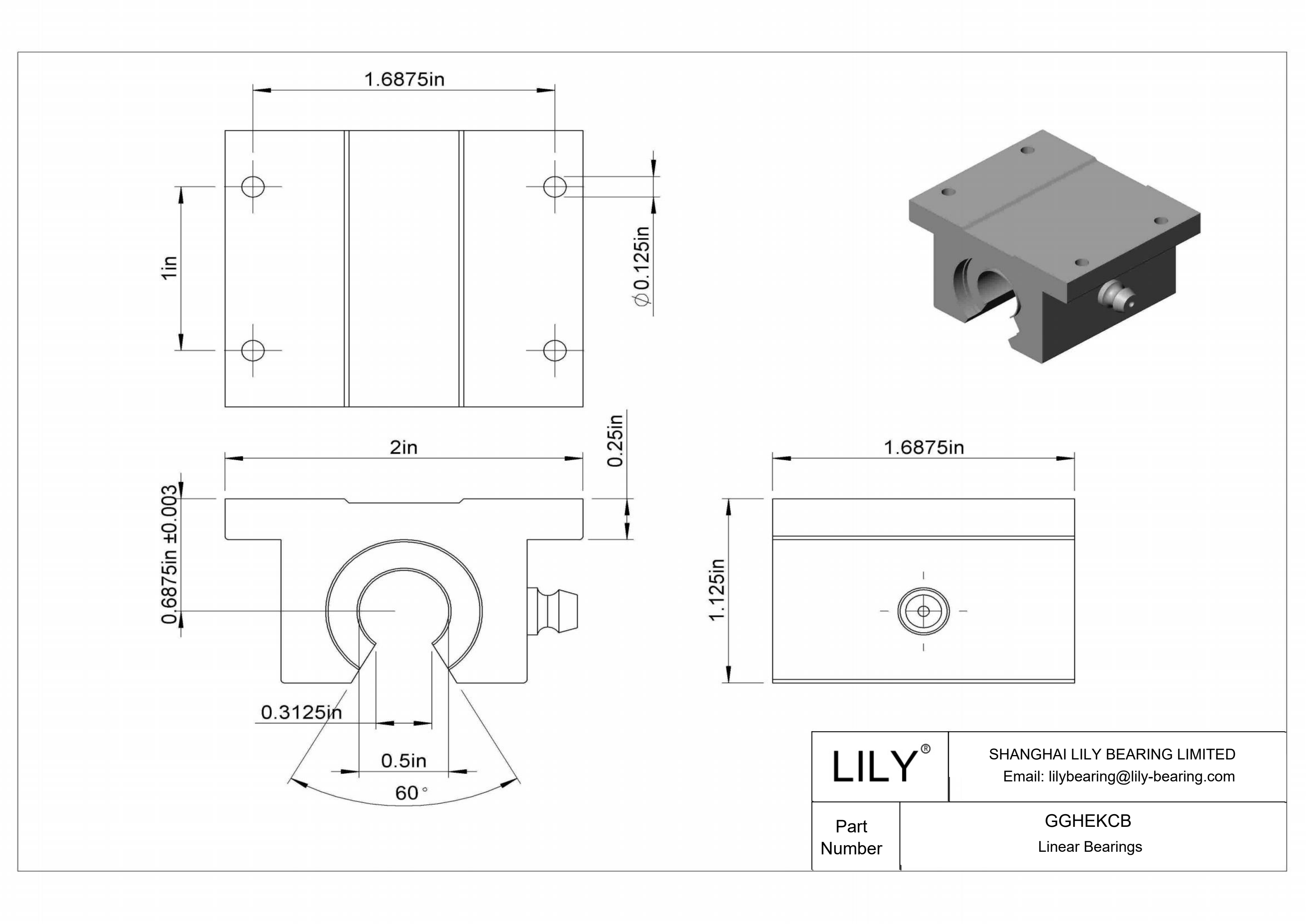 GGHEKCB 用于支撑轨道轴的高速带座直线滑动轴承 cad drawing