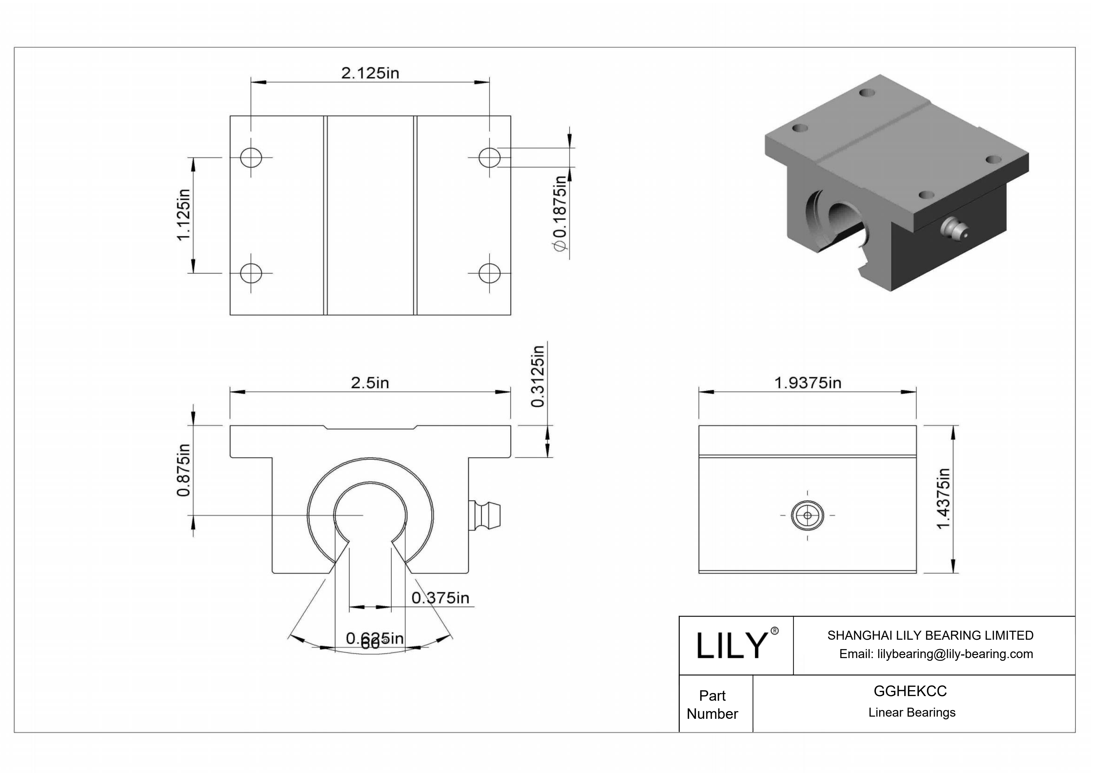 GGHEKCC Rodamientos lineales de manguito montados a alta velocidad para ejes de raíles de soporte cad drawing