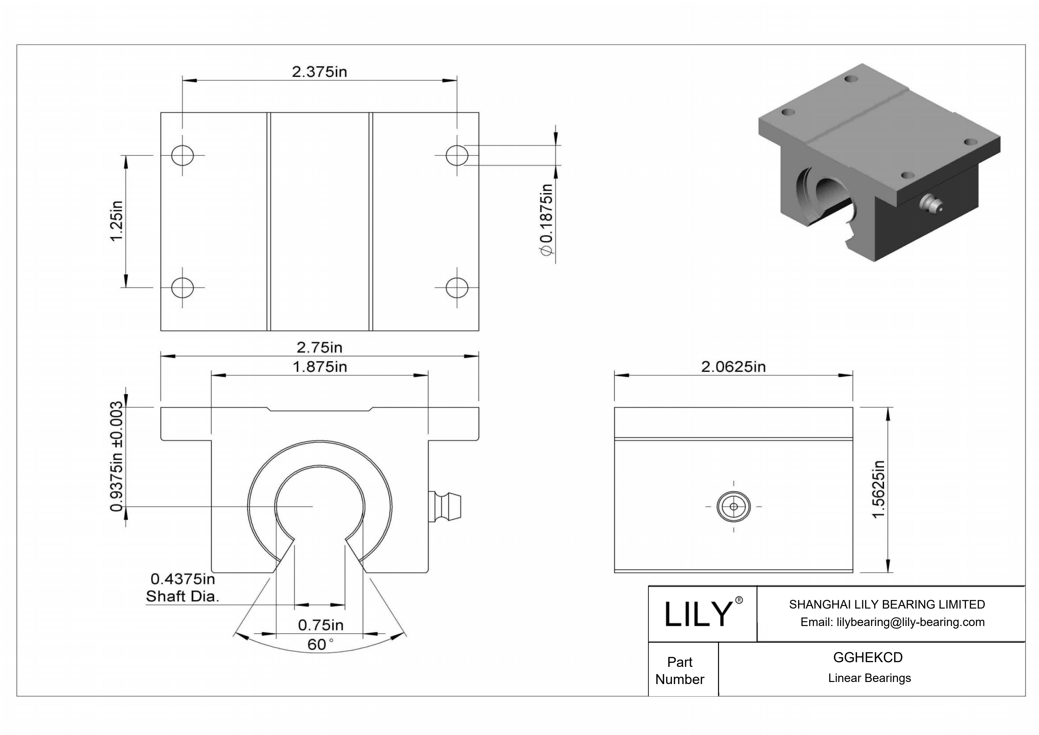 GGHEKCD 用于支撑轨道轴的高速带座直线滑动轴承 cad drawing