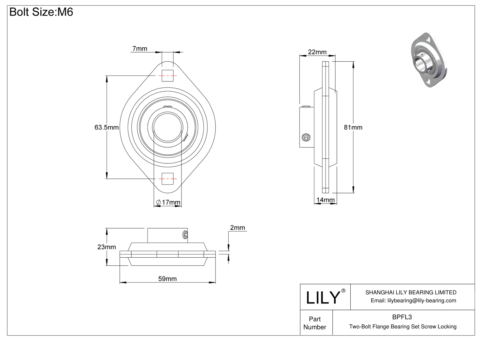 BPFL3 双螺栓法兰轴承 固定螺钉锁定 cad drawing