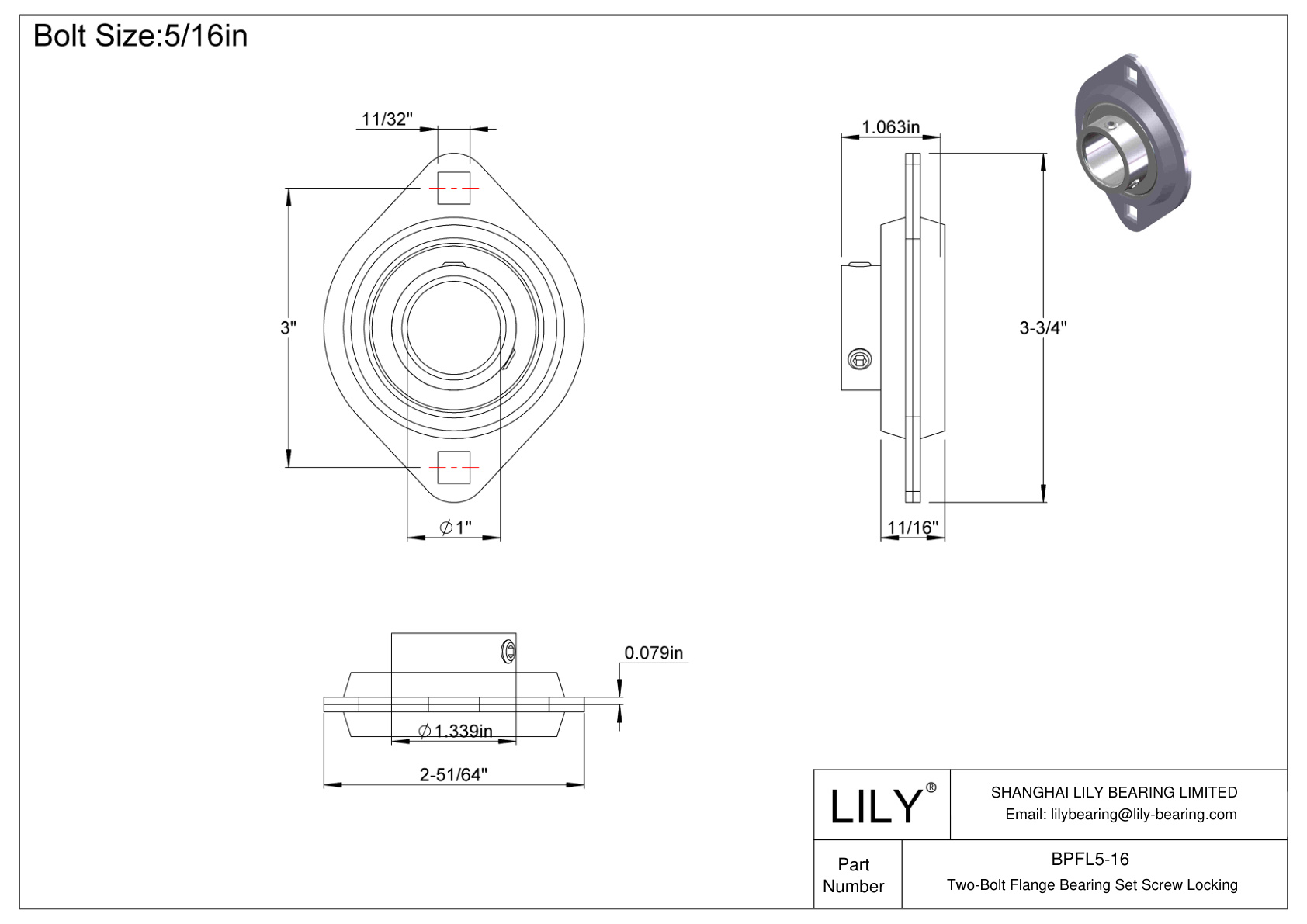 BPFL5-16 双螺栓法兰轴承 固定螺钉锁定 cad drawing