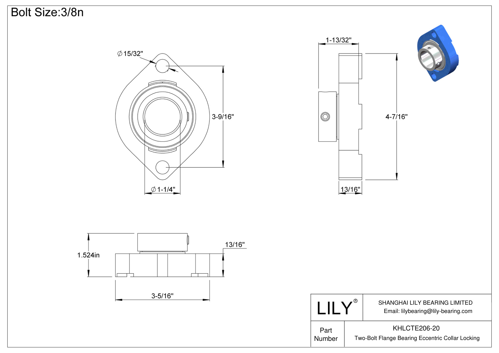 KHLCTE206-20 双螺栓法兰轴承偏心套锁 cad drawing