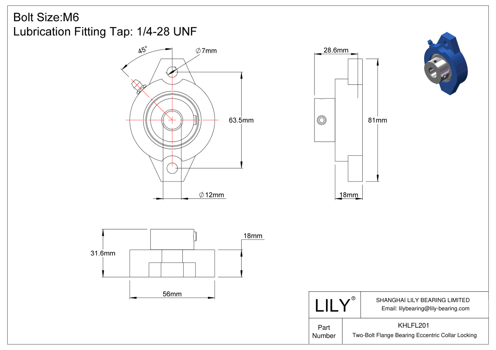 KHLFL201 双螺栓法兰轴承偏心套锁 cad drawing