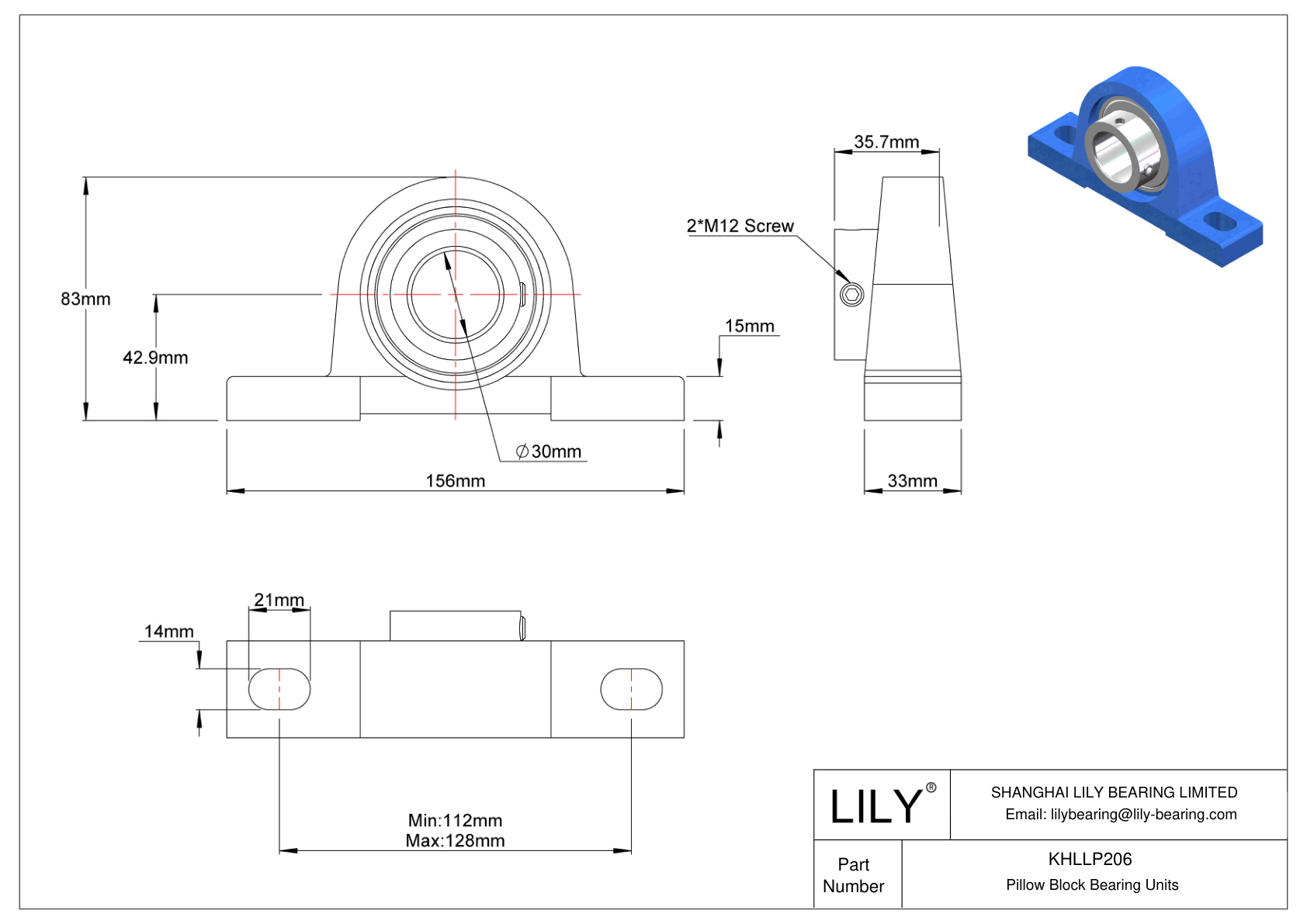 KHLLP206 滑动轴承偏心套锁 cad drawing