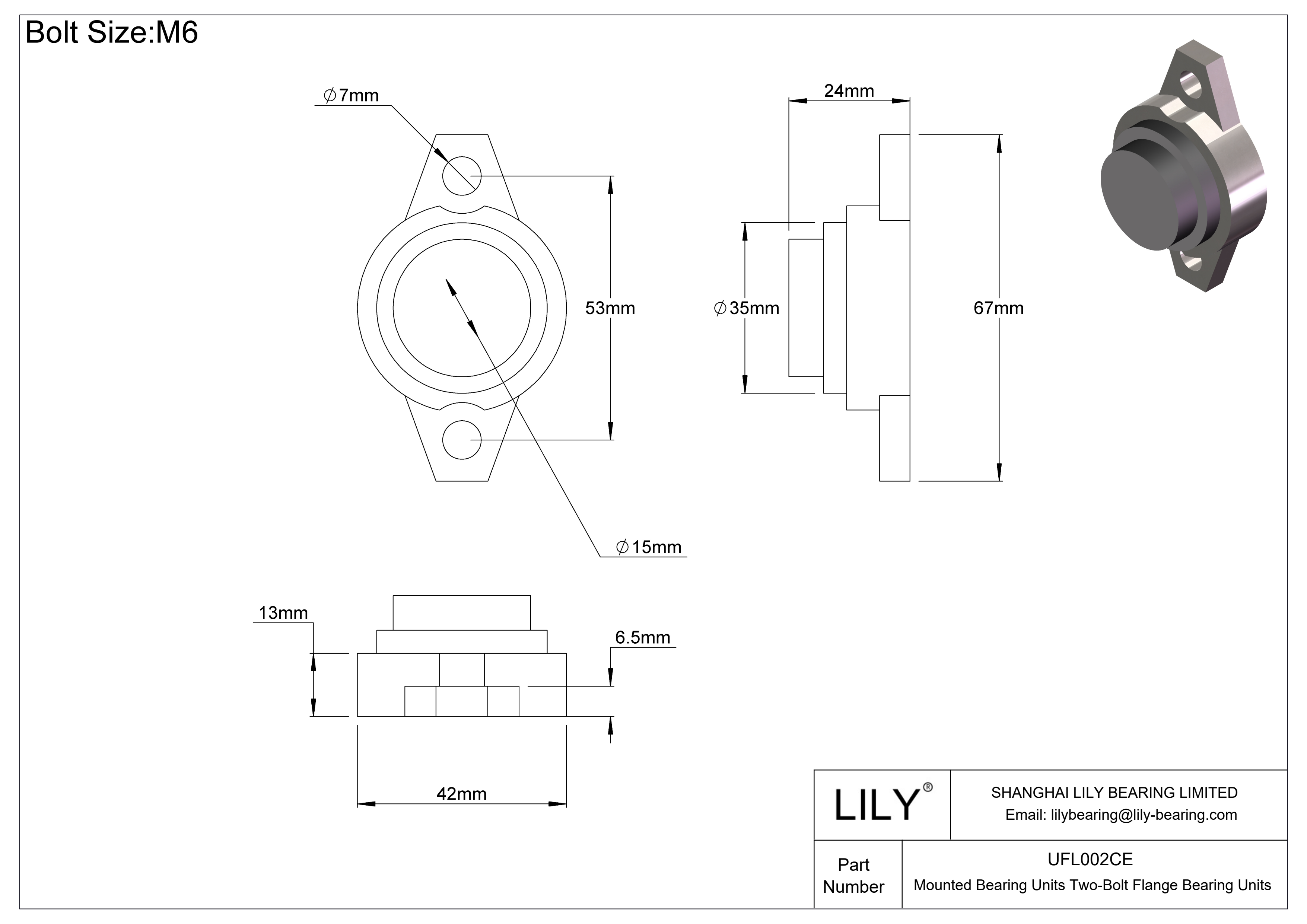 UFL002CE | Mounted Bearing Units Two-Bolt Flange Bearing Units - AMI ...
