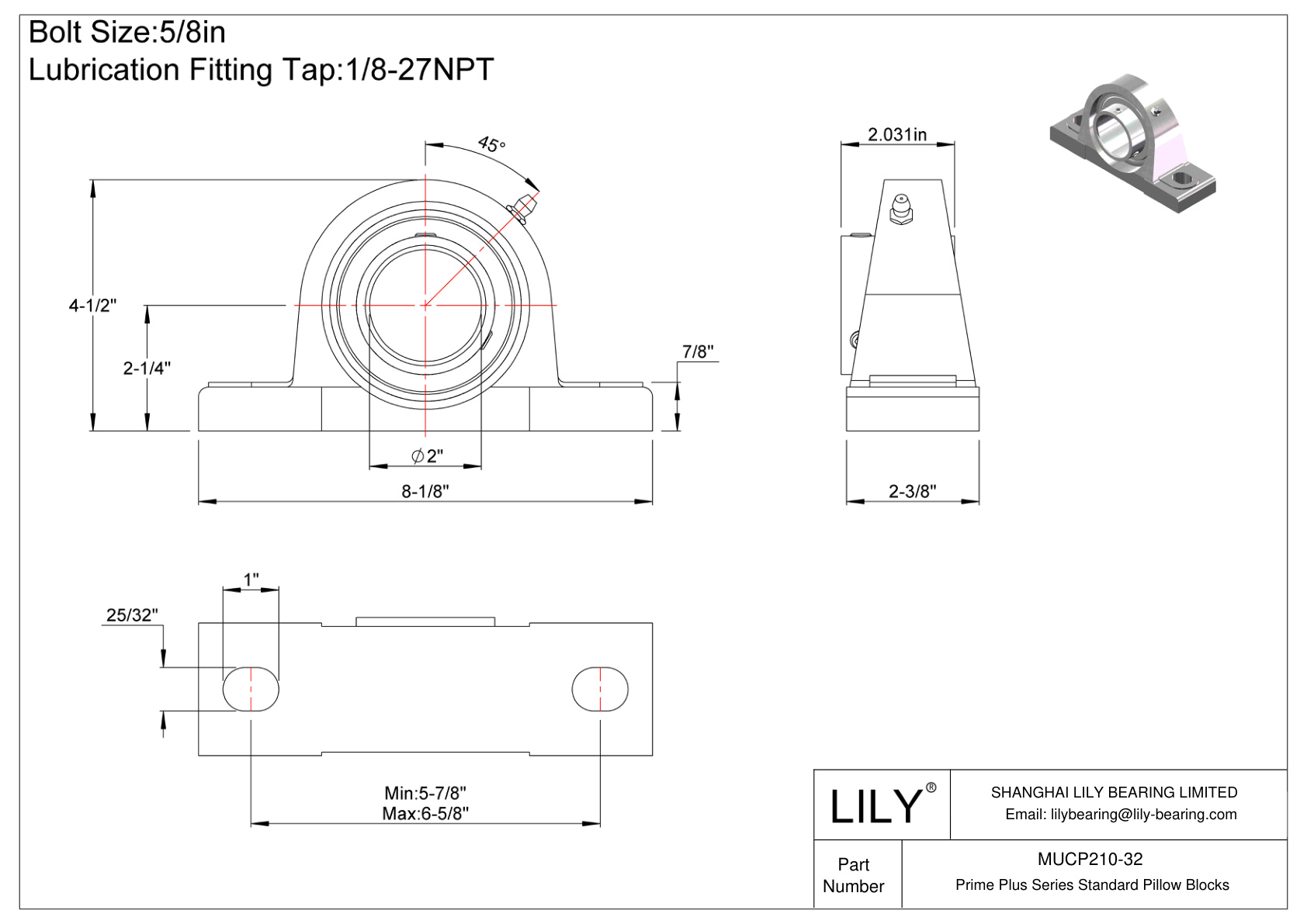 MUCP210-32 Bloques de almohada estándar de la serie Prime Plus cad drawing