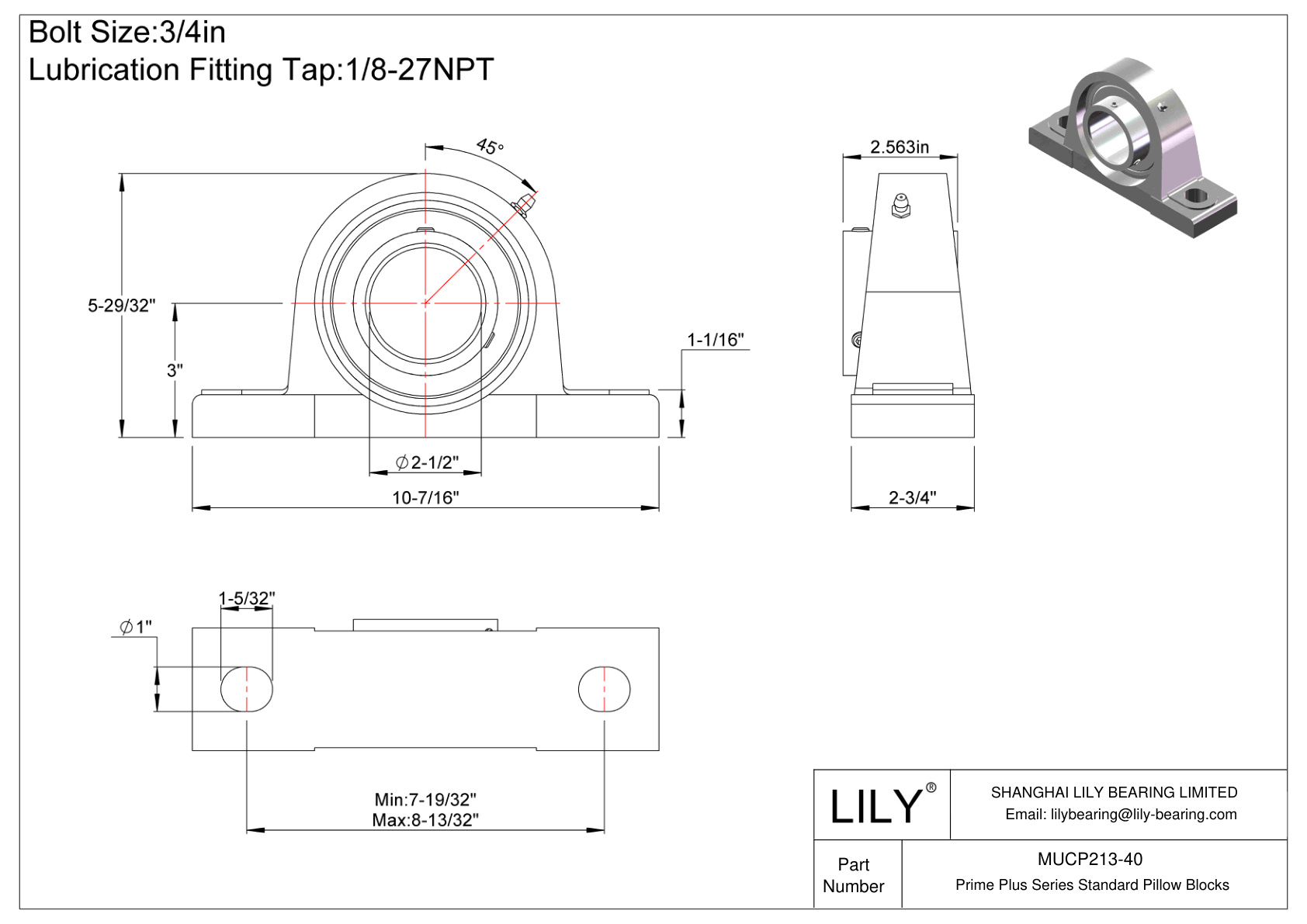 MUCP213-40 Bloques de almohada estándar de la serie Prime Plus cad drawing