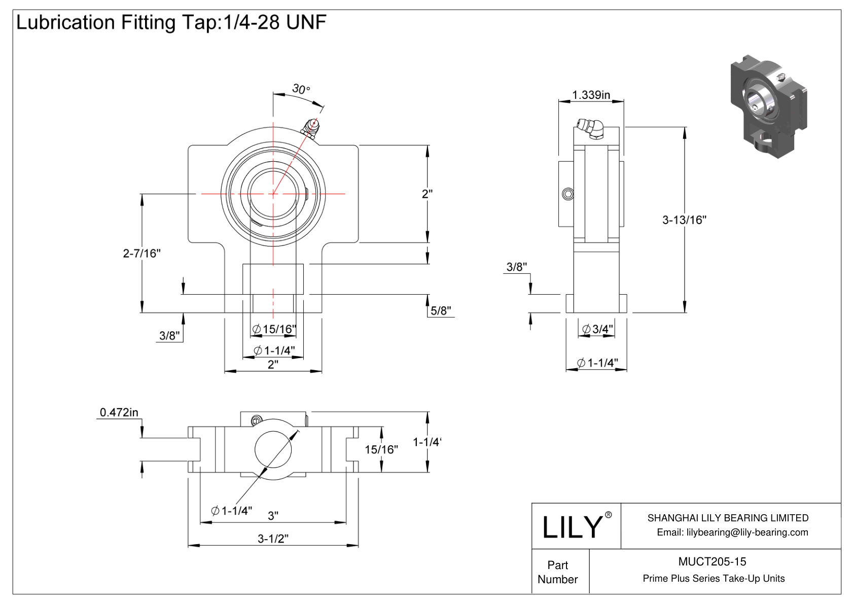 MUCT205-15 Unidades de recogida de la serie Prime Plus cad drawing