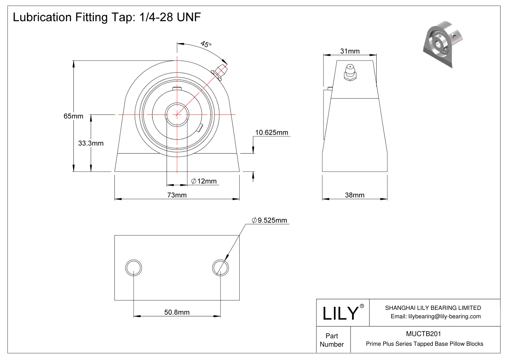 MUCTB201 Bloques de almohada con base roscada de la serie Prime Plus cad drawing