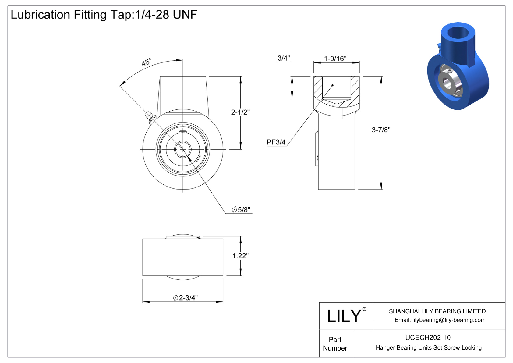 UCECH202-10 Unidades de soporte de suspensión Fijación por tornillo prisionero cad drawing