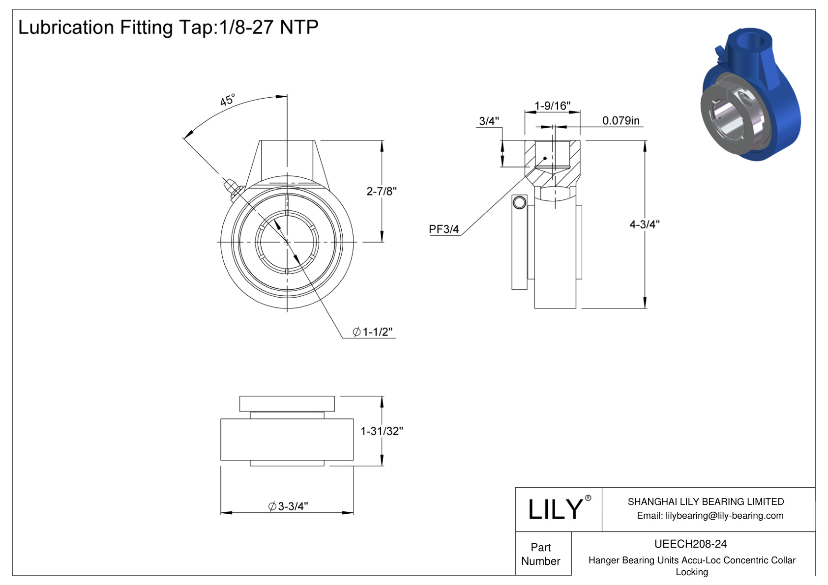 UEECH208-24 Unidades de soporte colgante Accu-Loc Bloqueo de collar concéntrico cad drawing