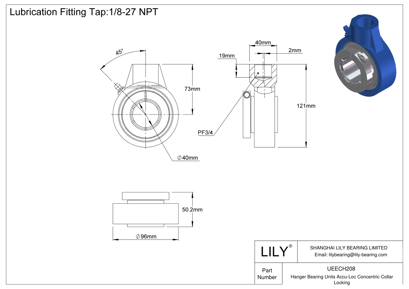 UEECH208 Unidades de soporte colgante Accu-Loc Bloqueo de collar concéntrico cad drawing