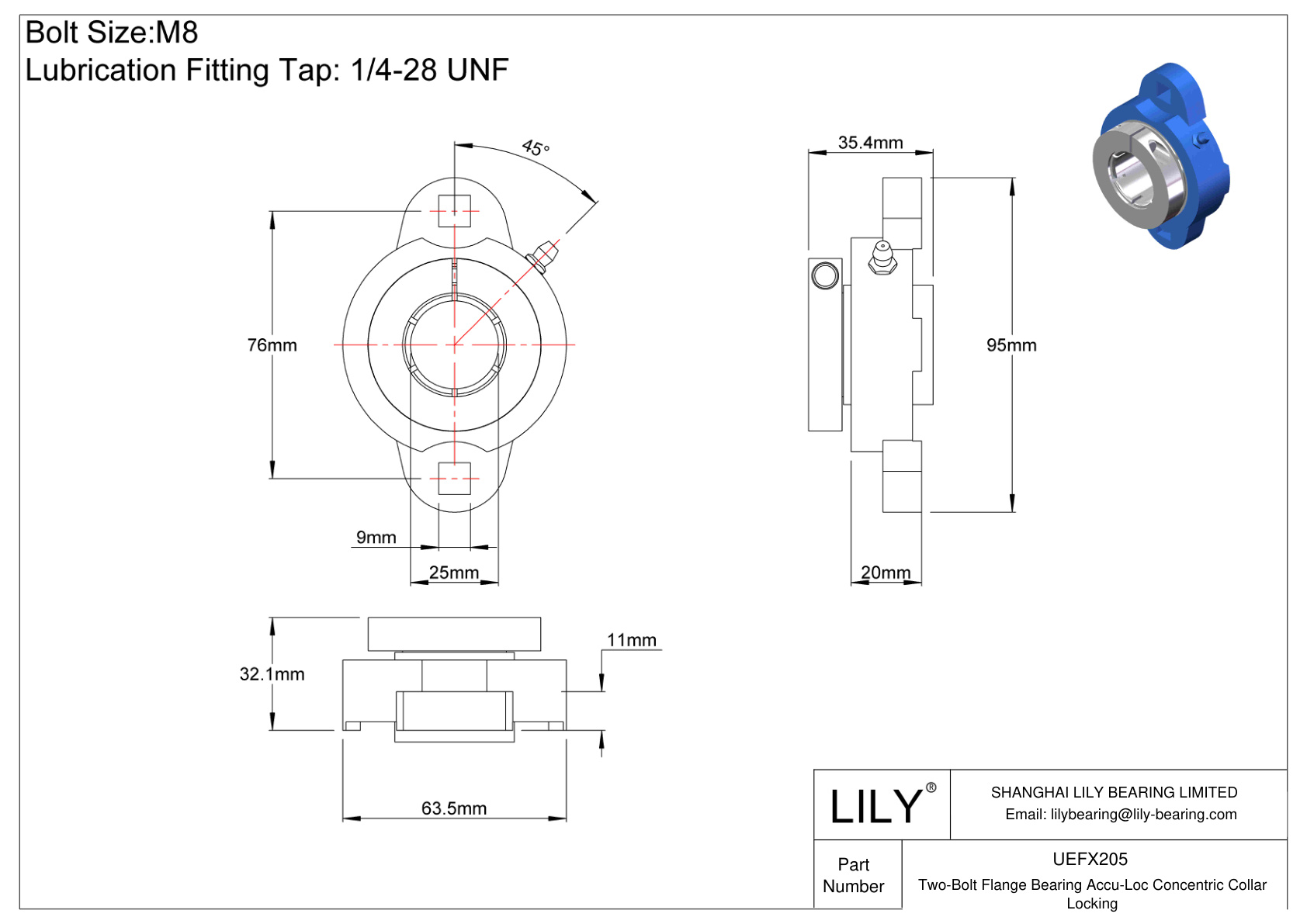 UEFX205 双螺栓法兰轴承 Accu-Loc 同心环锁定 cad drawing