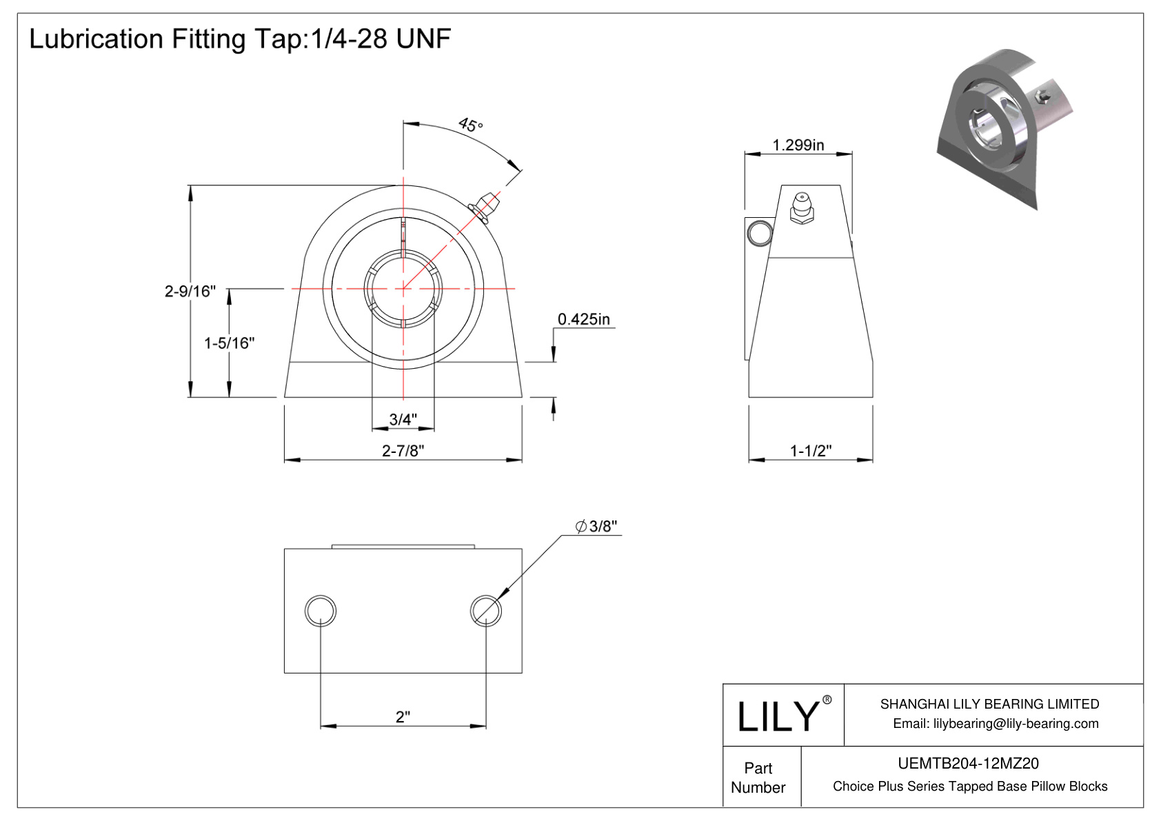 UEMTB204-12MZ20 Bloques de almohada con base roscada de la serie Choice Plus cad drawing