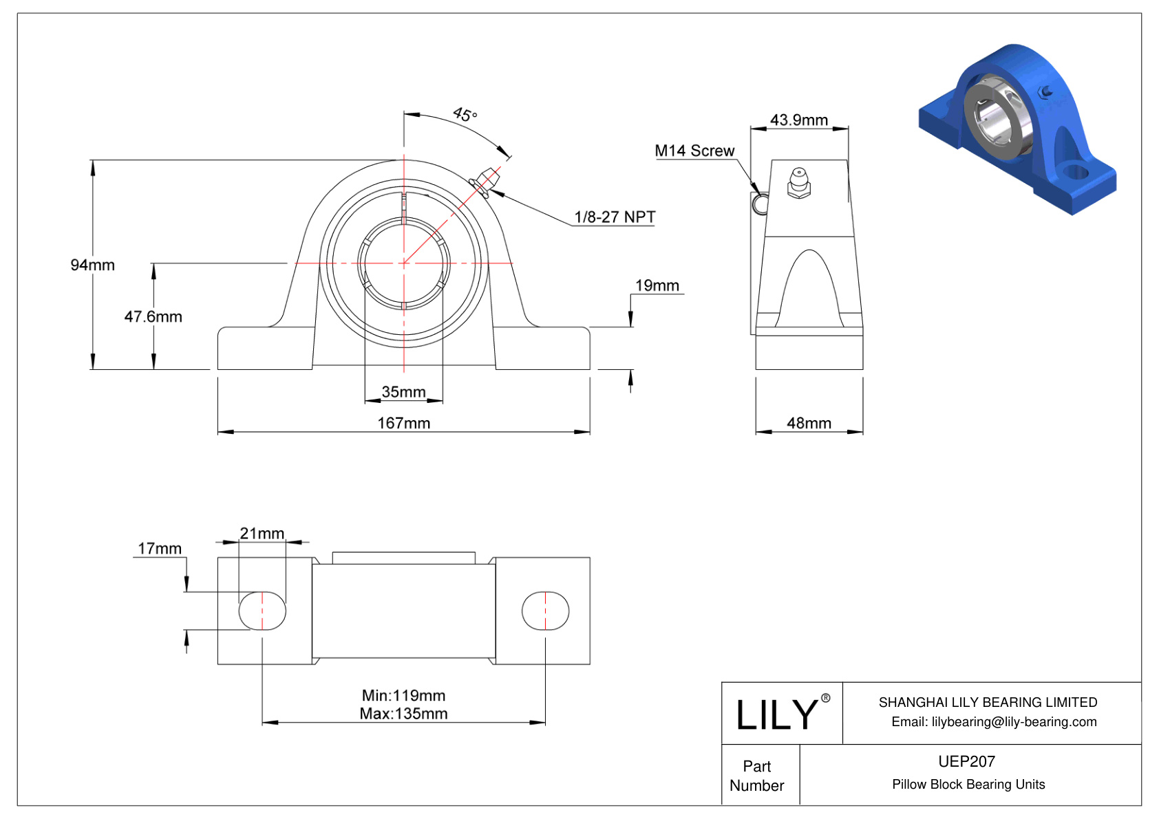 UEP207 滑动轴承 Accu-Loc 同心套圈锁定 cad drawing