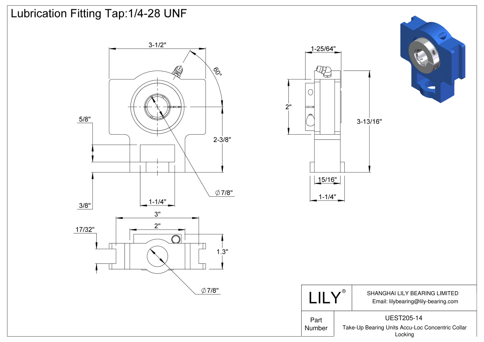 UEST205-14 收线轴承单元 Accu-Loc 同心轴环锁定 cad drawing