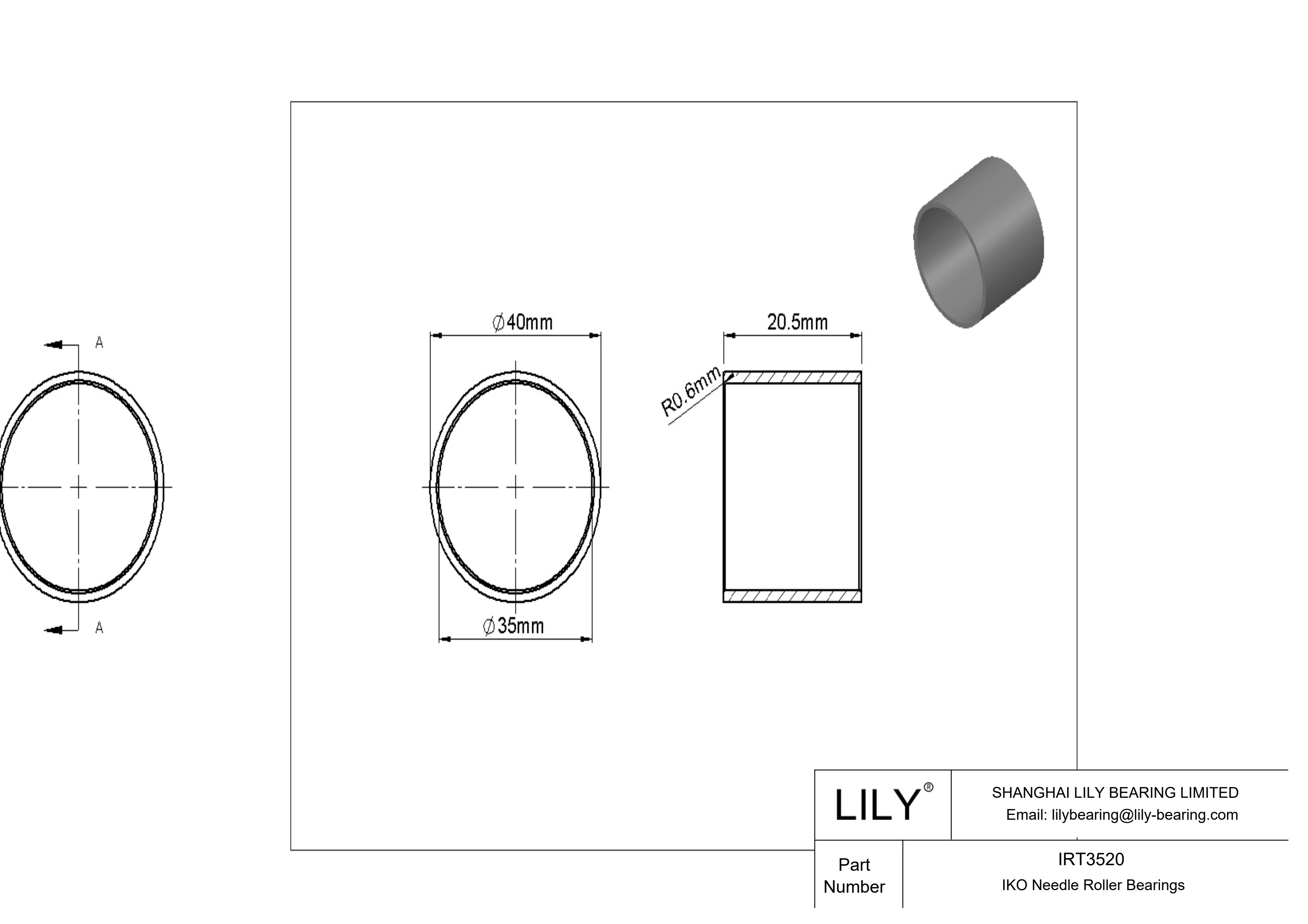 IRT3520 内环 cad drawing