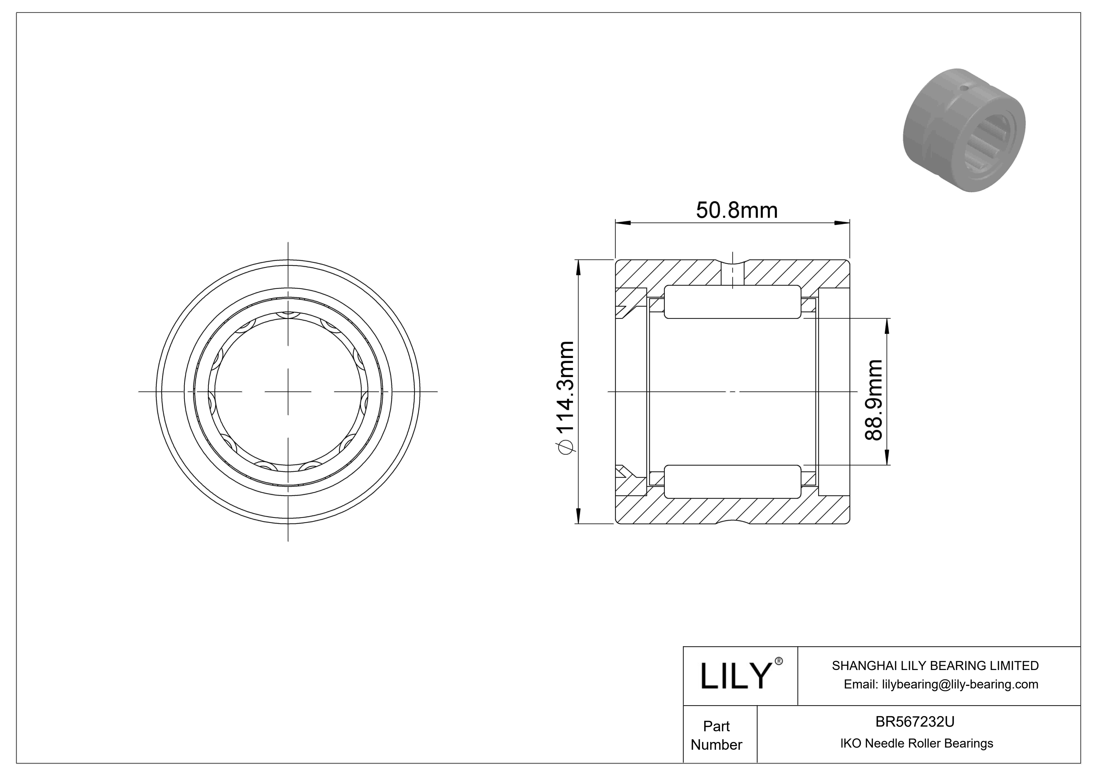 BR567232U 机械加工型滚针轴承 cad drawing