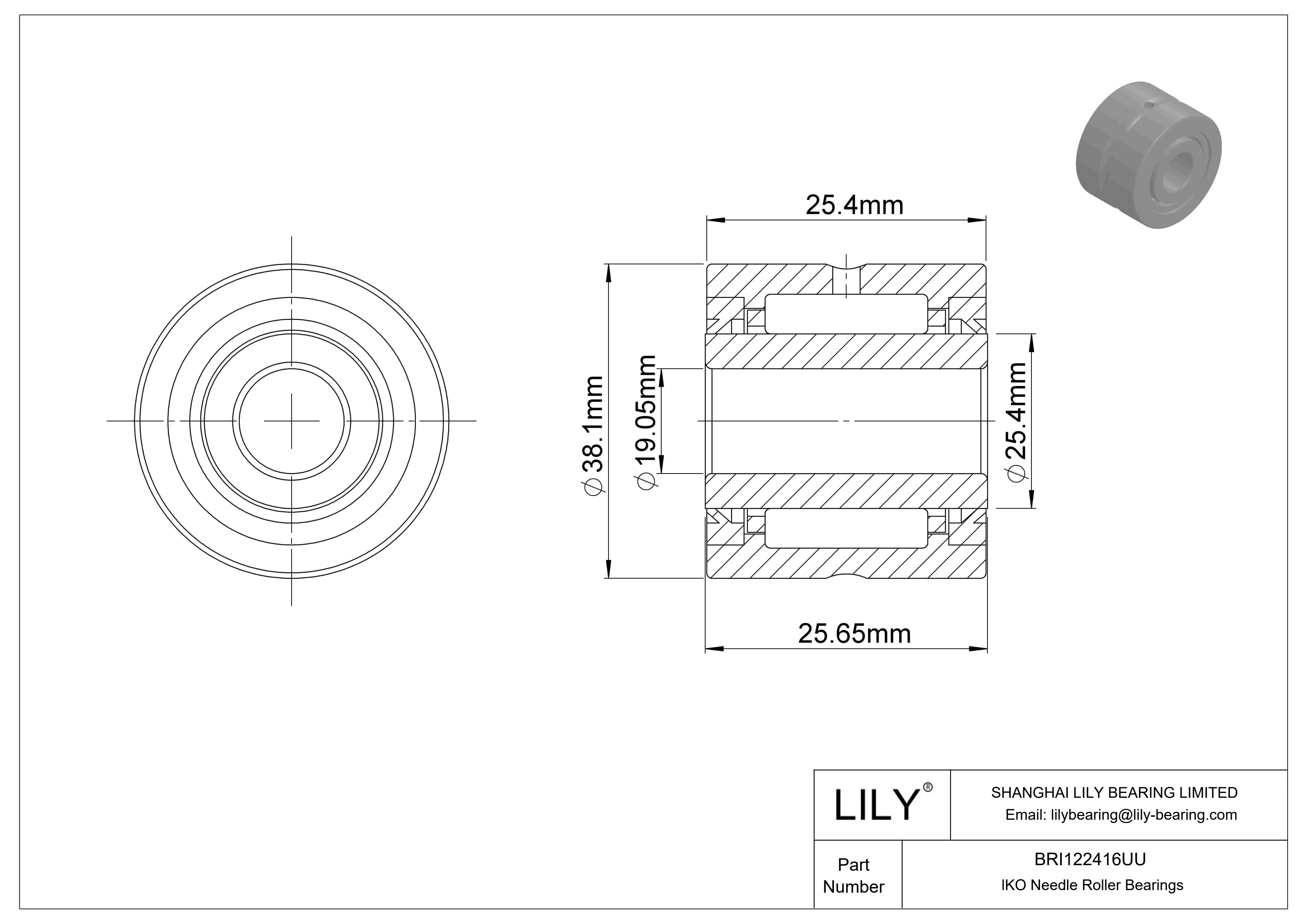 BRI122416UU 机械加工型滚针轴承 cad drawing