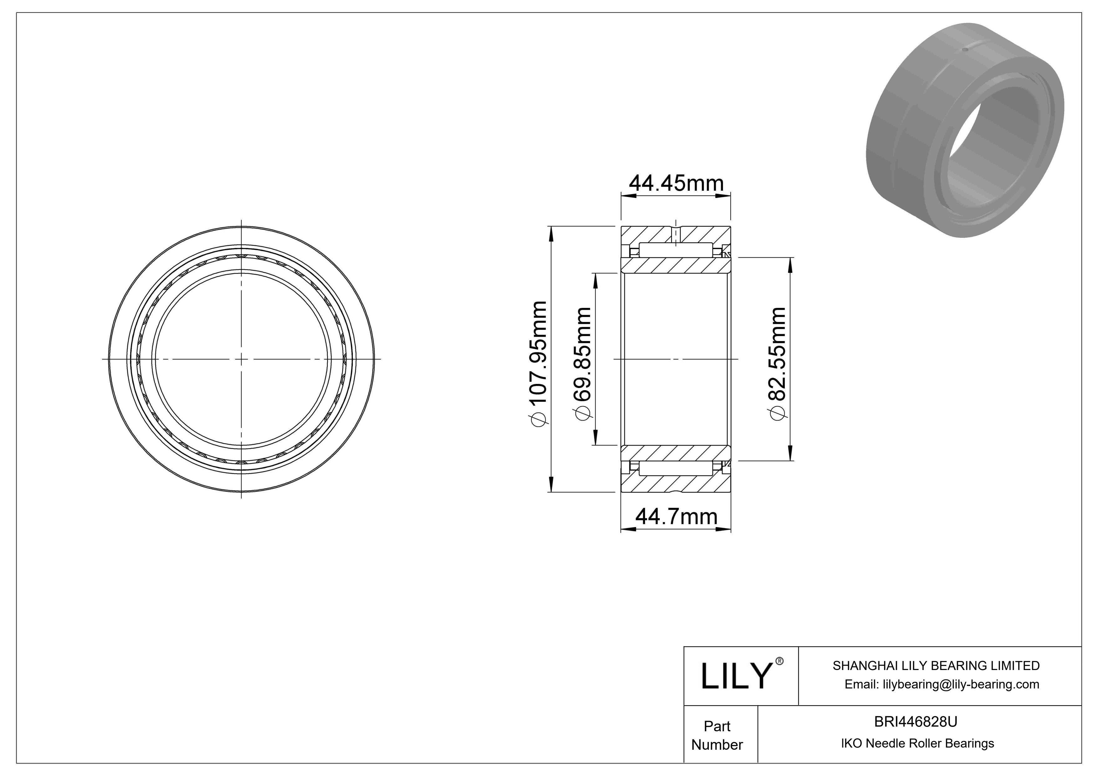 BRI446828U 机械加工型滚针轴承 cad drawing