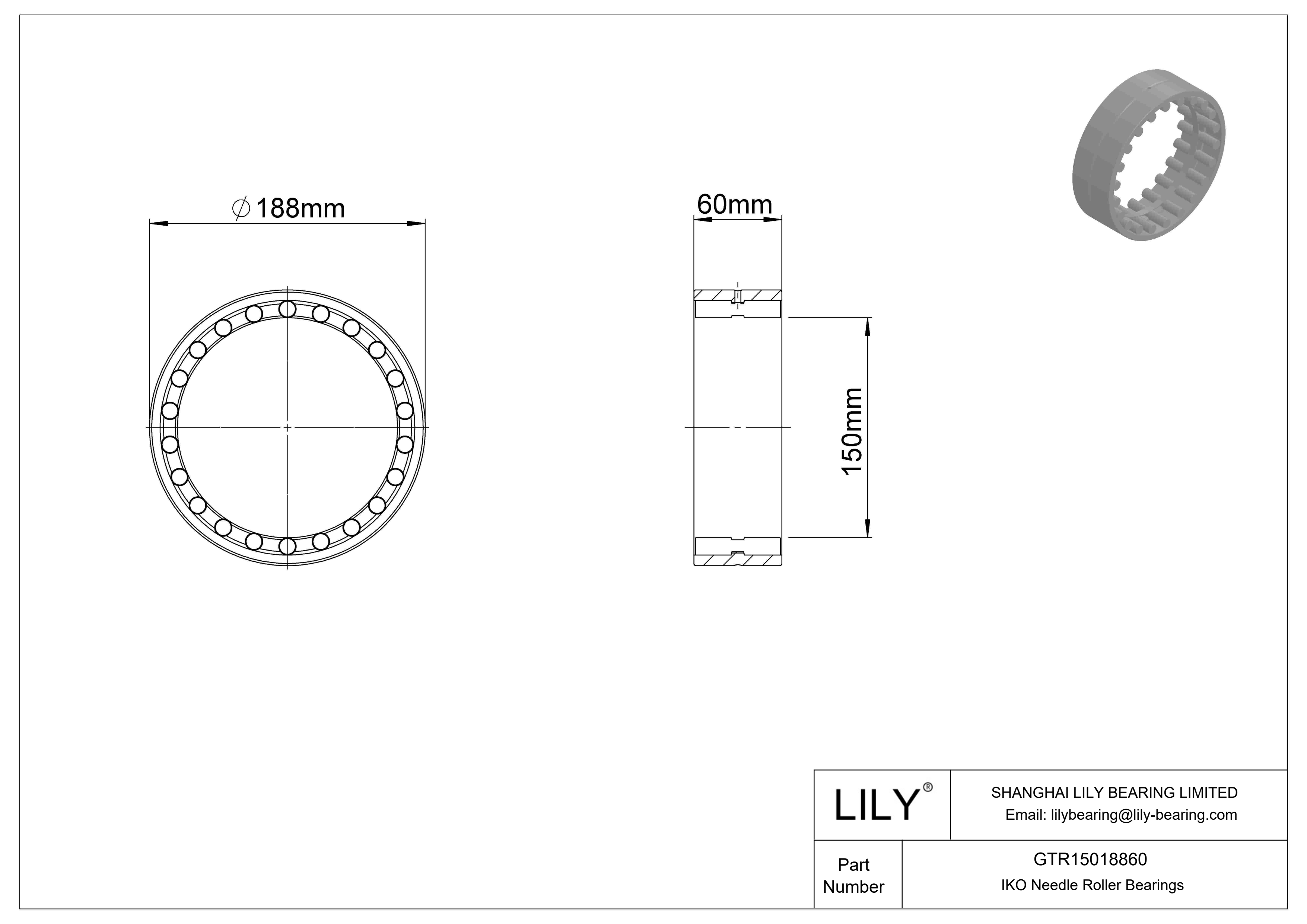 GTR15018860 Rodamientos de agujas mecanizados cad drawing