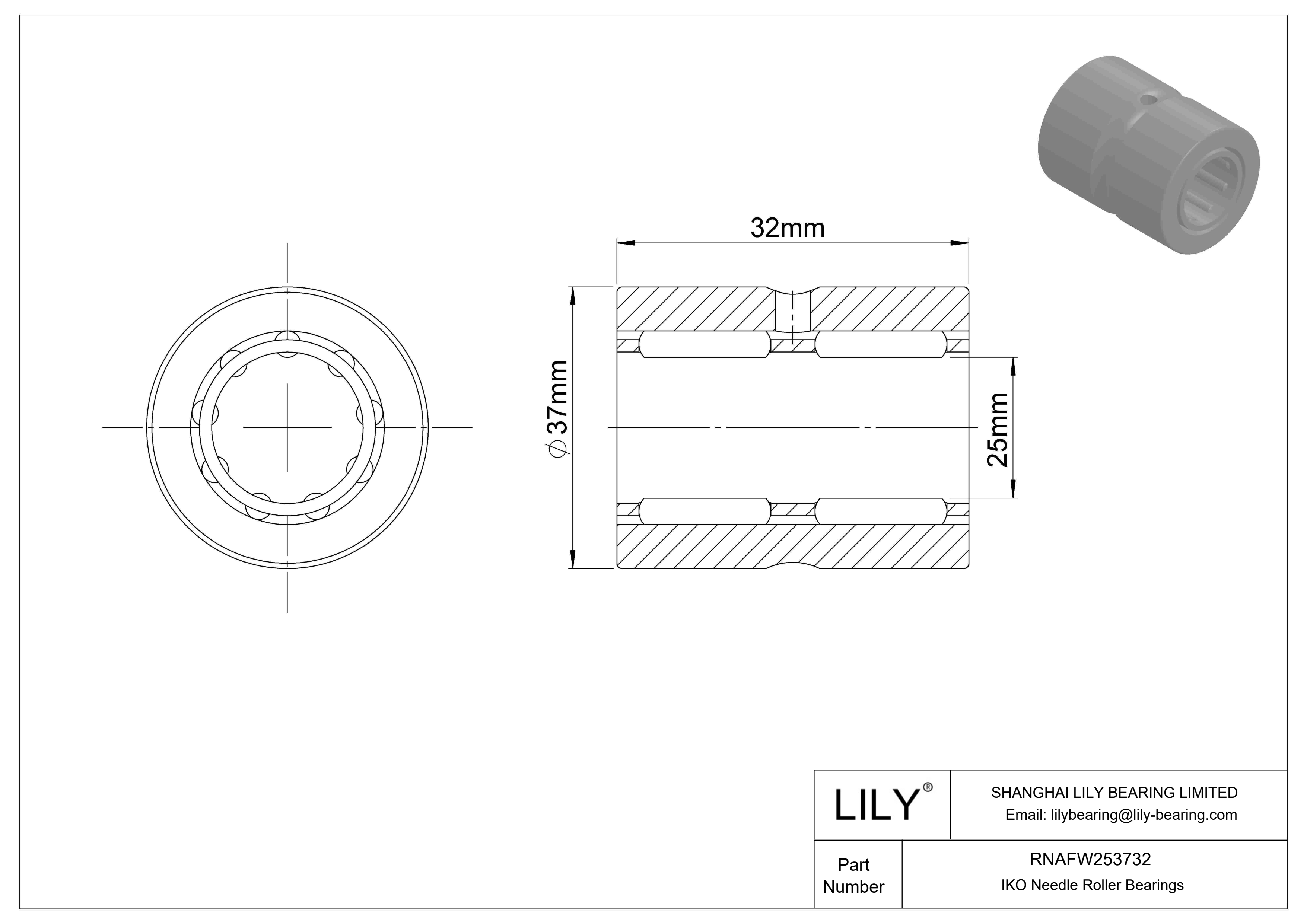 RNAFW253732 Needle Roller Bearings With Separable Cage cad drawing