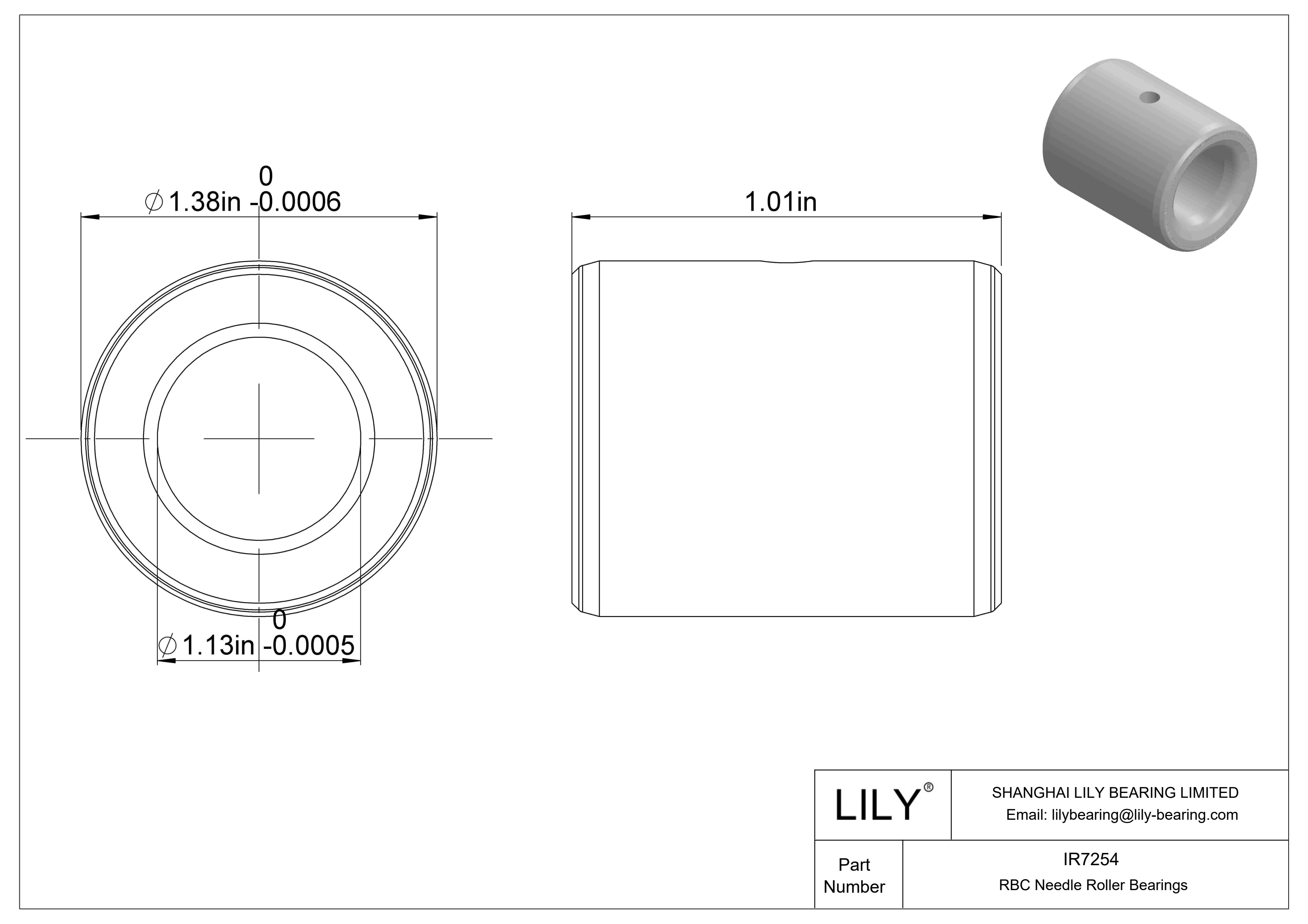 IR7254 Anillo interior cad drawing