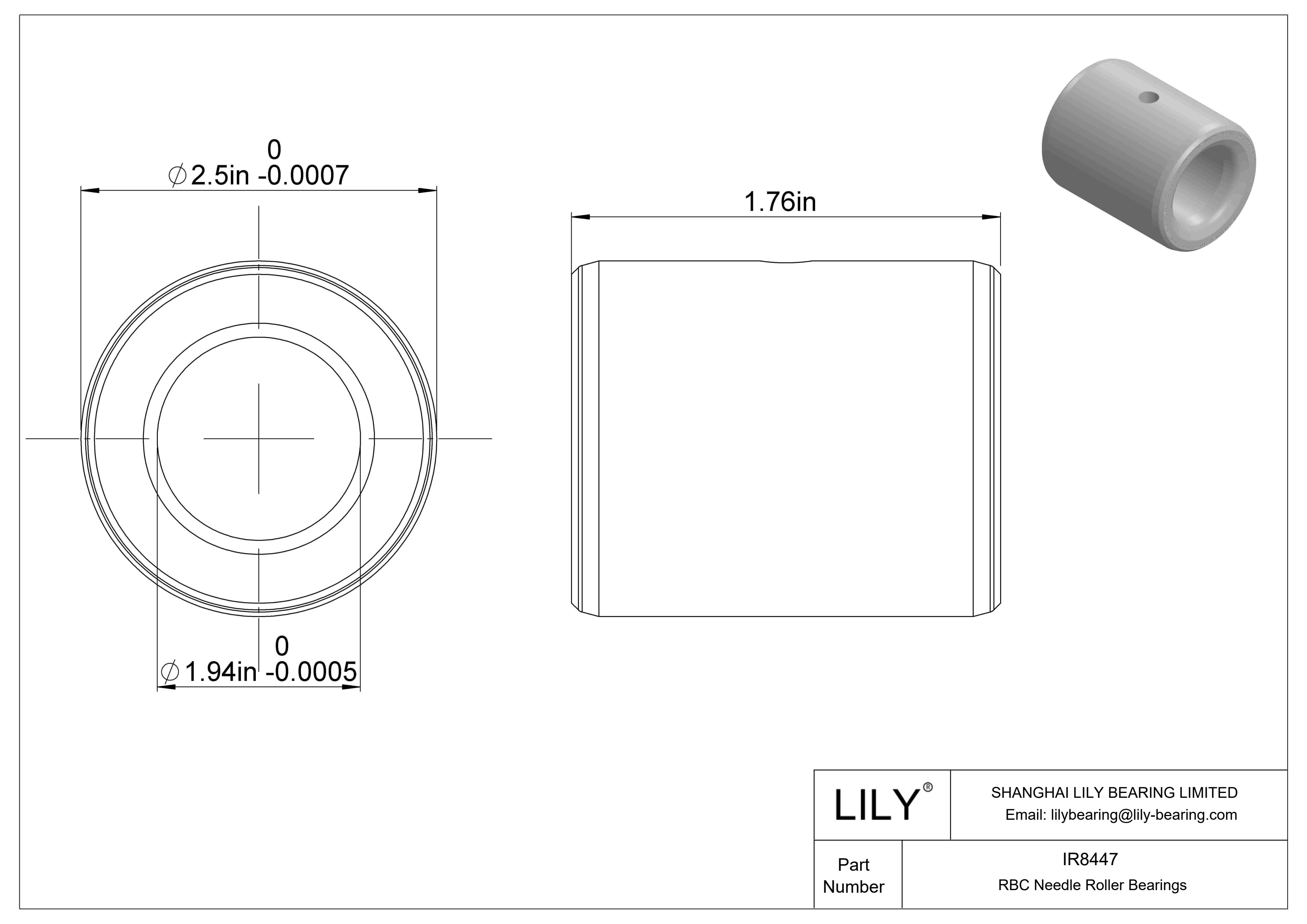 IR8447 内环 cad drawing