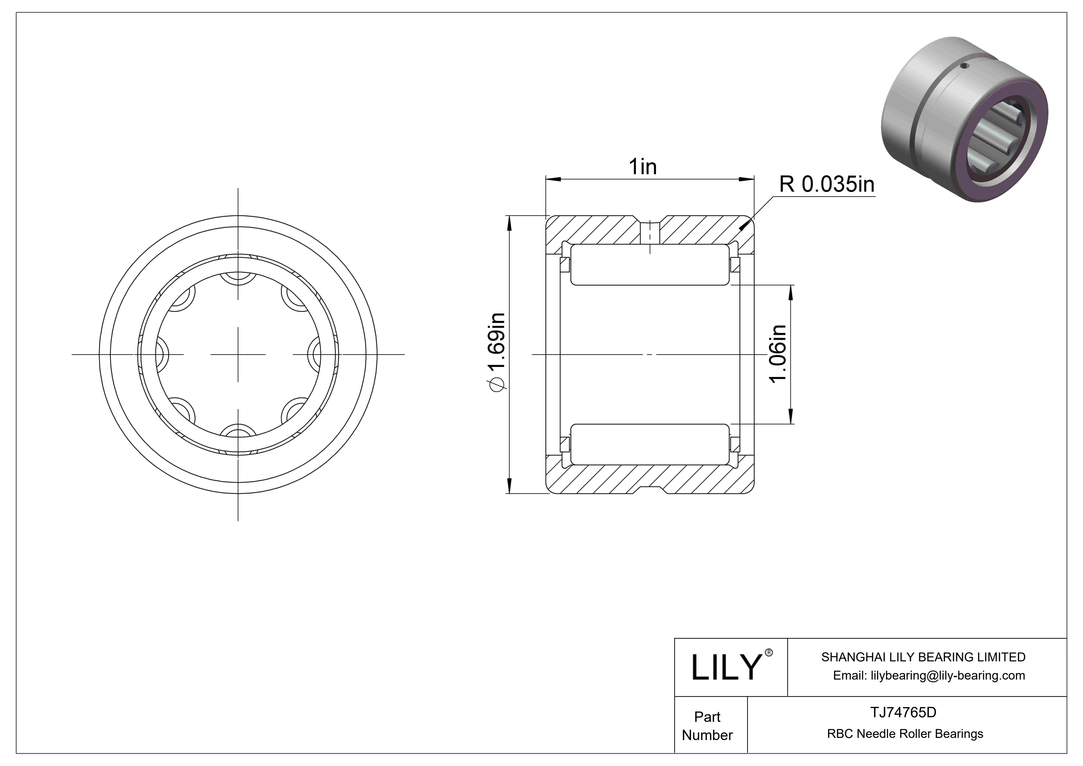 TJ74765D 重载滚针轴承 cad drawing