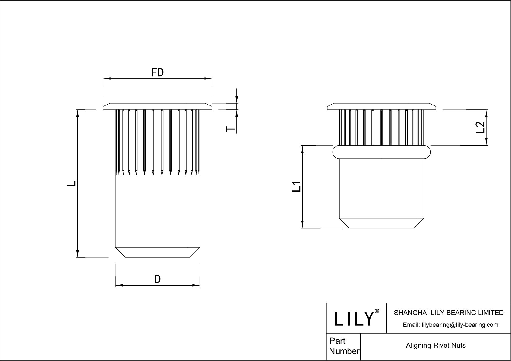 JGDEJABIA Alineación de tuercas remachables cad drawing