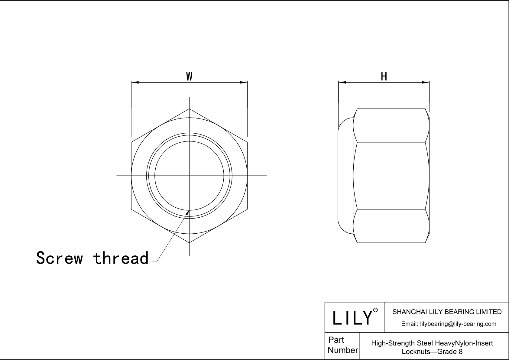 JAGDAACBD 8 级高强度钢尼龙嵌入式锁紧螺母 cad drawing