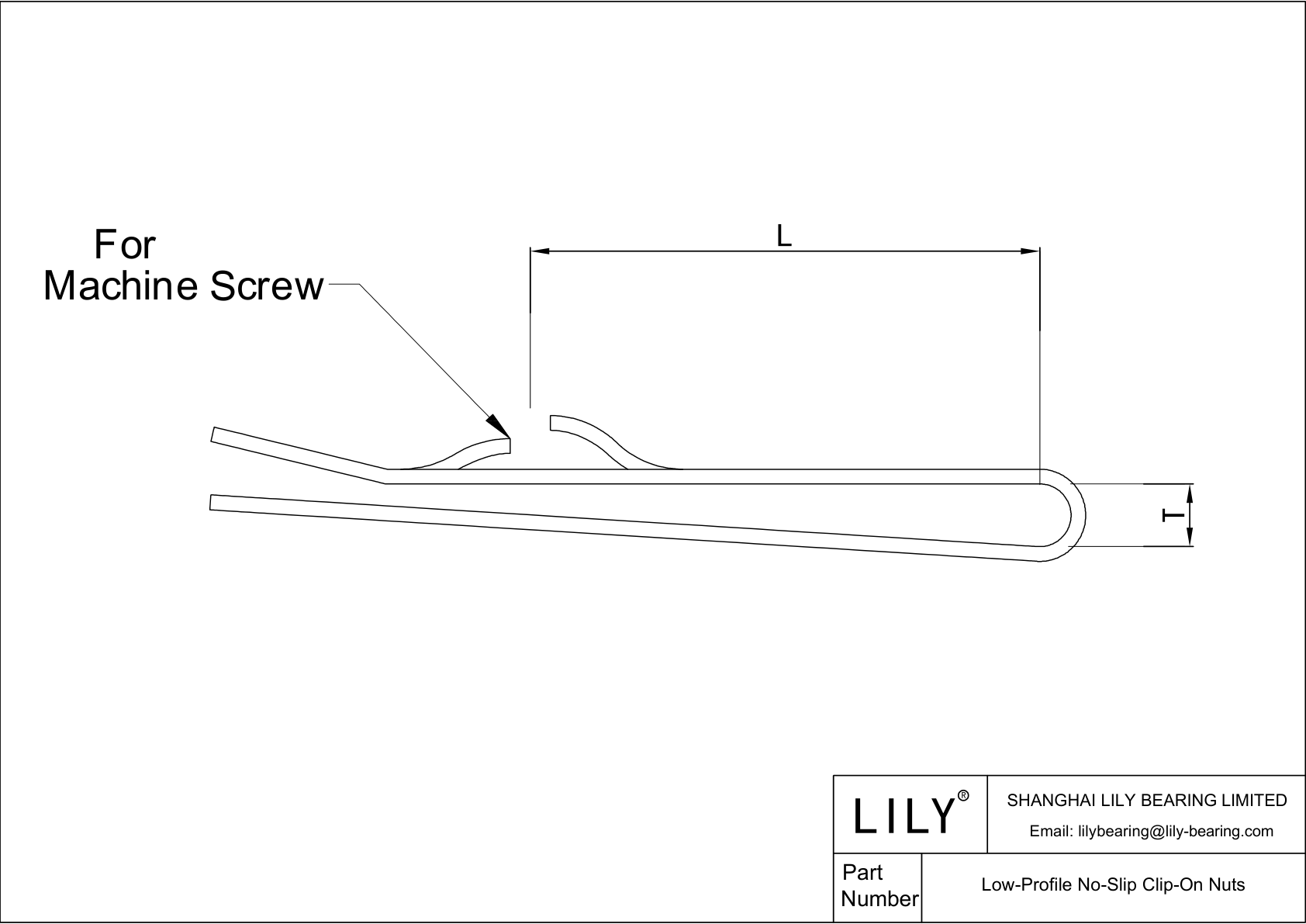 JEIAIACDB Low-Profile No-Slip Clip-On Nuts cad drawing