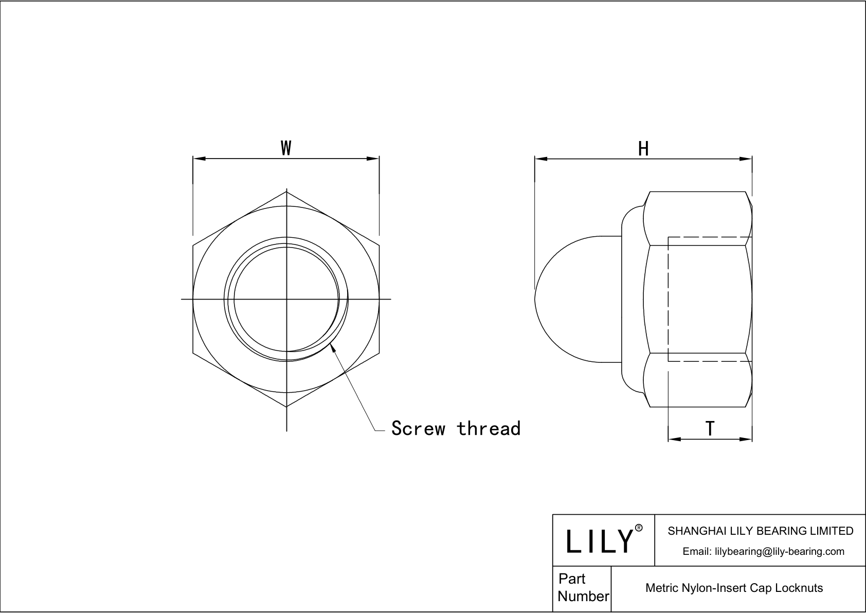 JAFICABBG Metric Nylon-Insert Cap Locknuts cad drawing