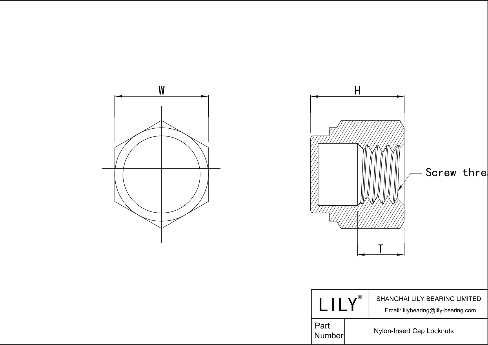 98190A111 | Nylon-Insert Cap Locknuts | Lily Bearing