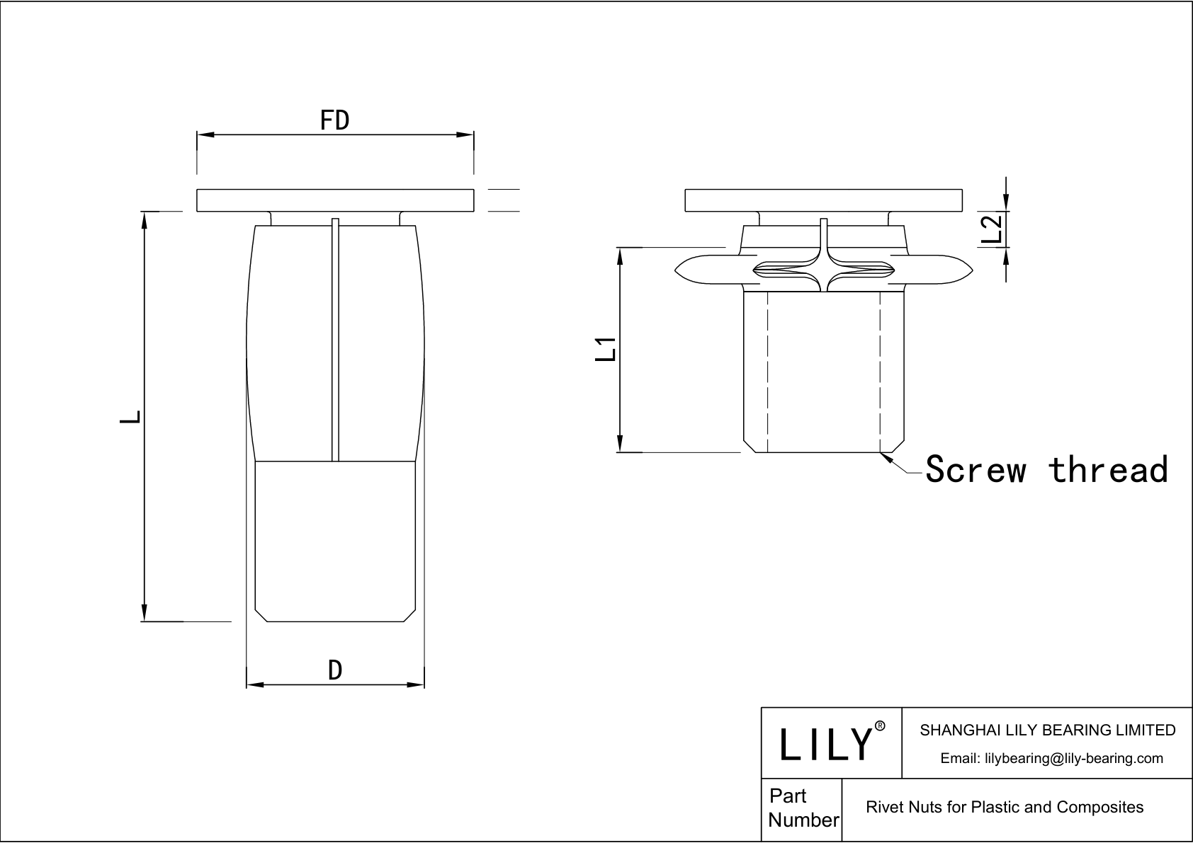 JHCBHADFJ 塑料和复合材料用铆螺母 cad drawing