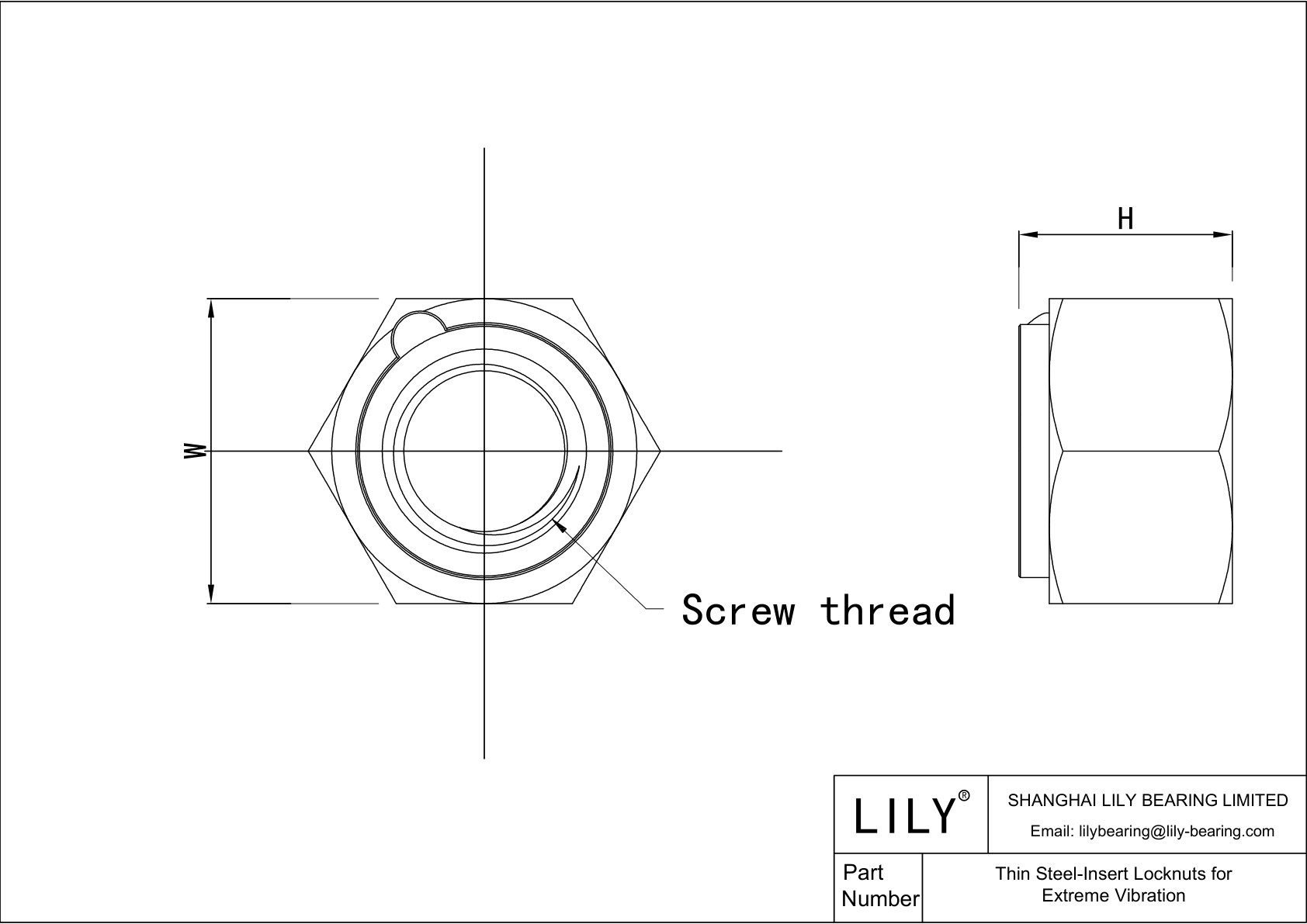 JAGBJAADG Thin Steel-Insert Locknuts for Extreme Vibration cad drawing