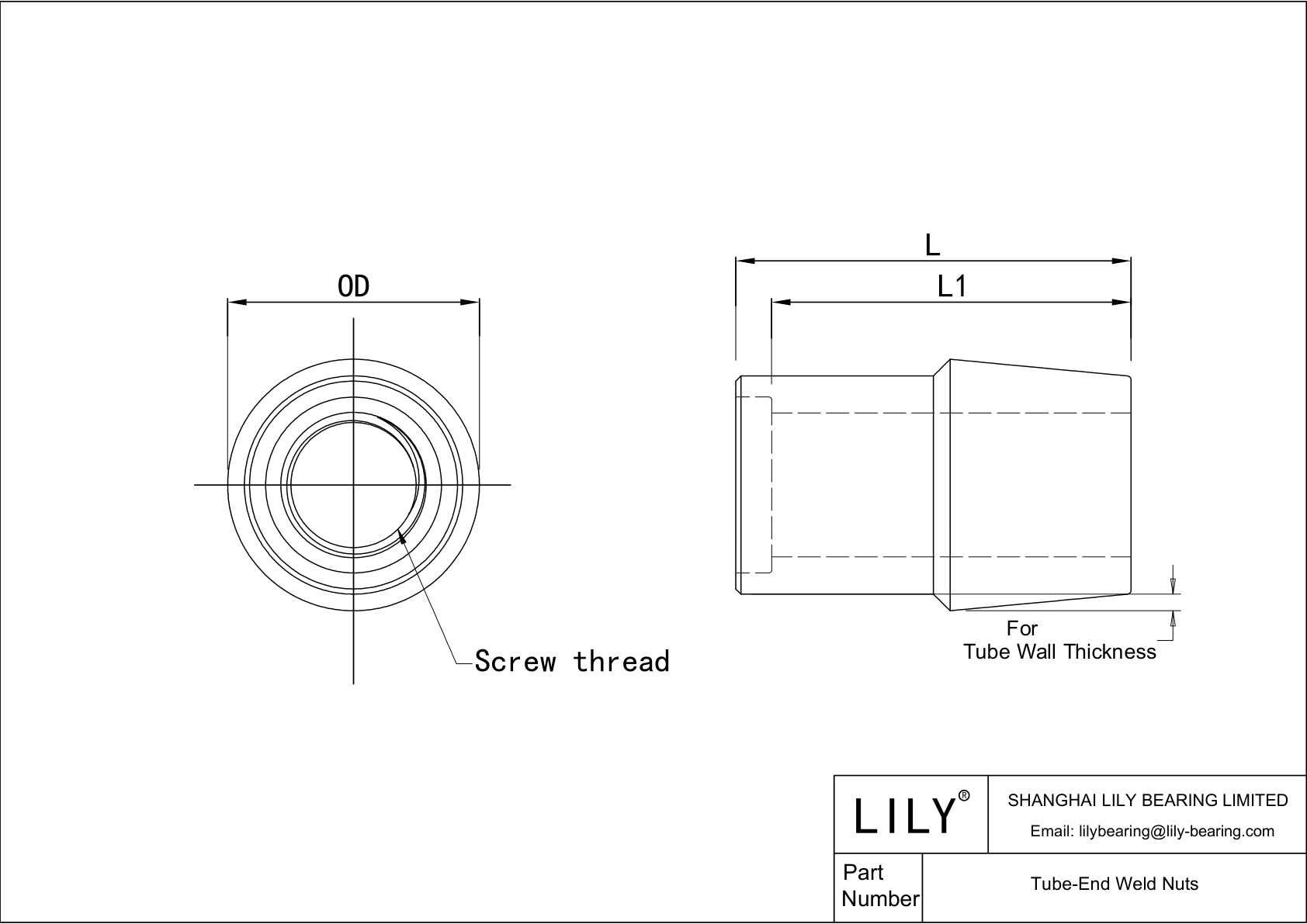 JEGEAAHJA Tuercas para soldar extremos de tubo cad drawing