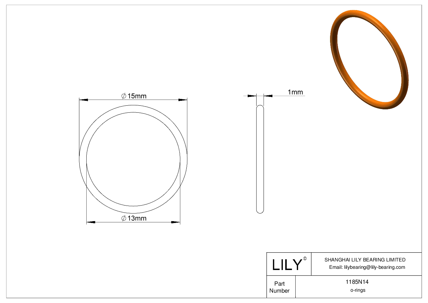 BBIFNBE Chemical Resistant O-rings Round cad drawing