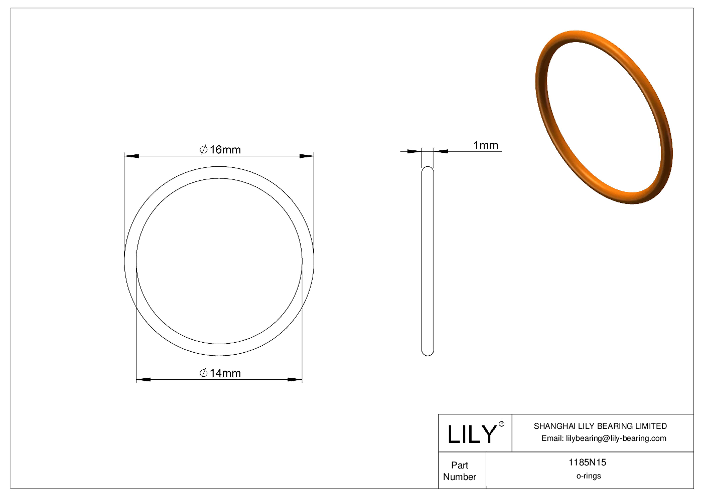 BBIFNBF Chemical Resistant O-rings Round cad drawing