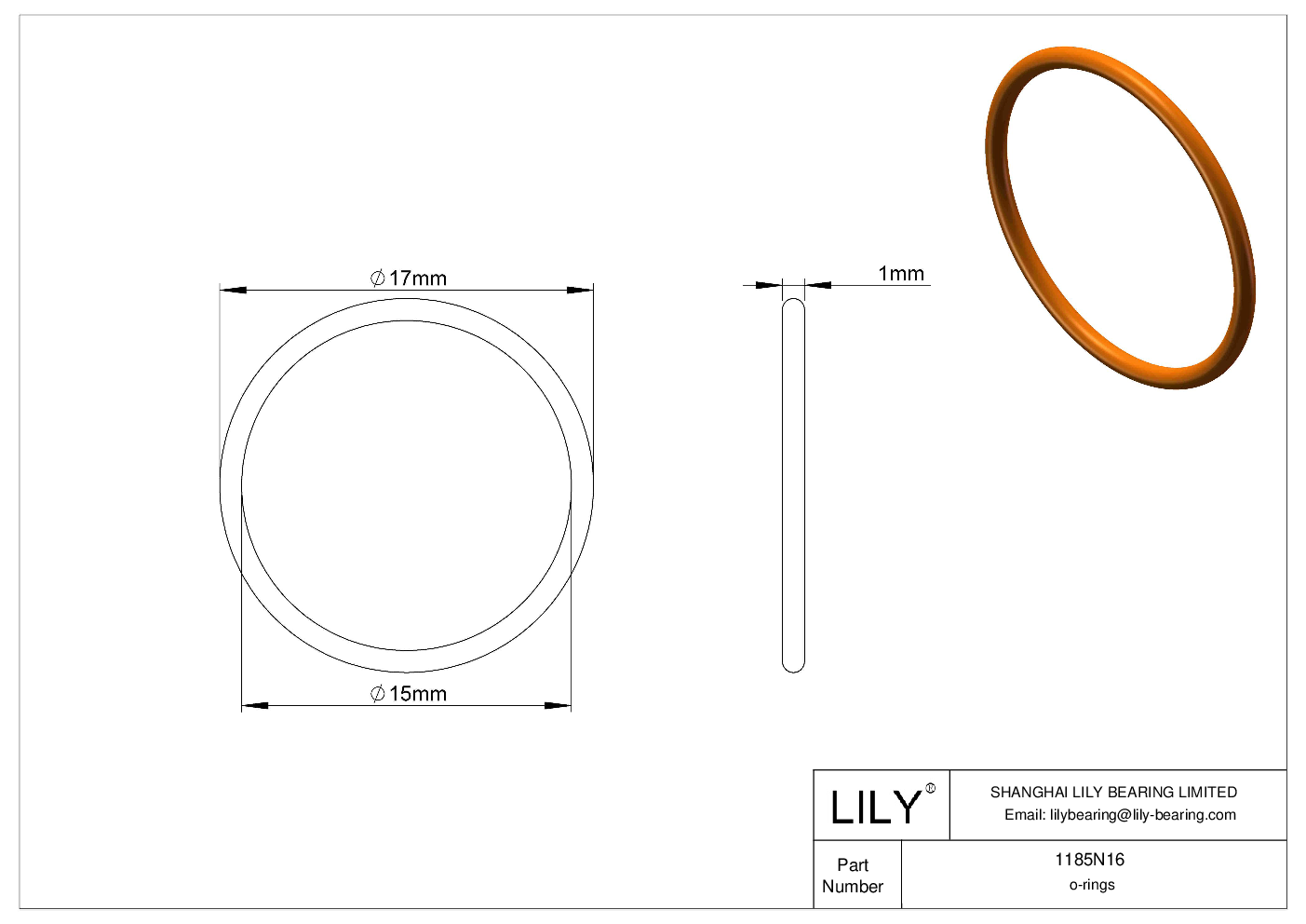 BBIFNBG Chemical Resistant O-rings Round cad drawing