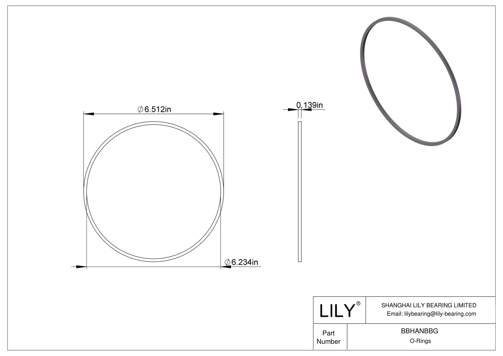 BBHANBBG Chemical Resistant O-rings Square cad drawing